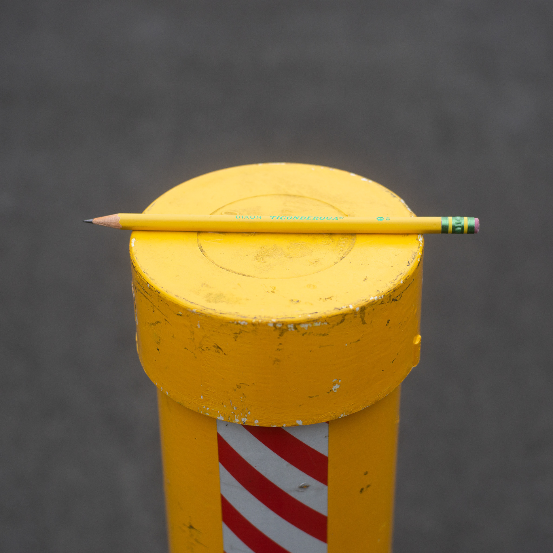 April 27th, yellow pencil, yellow post