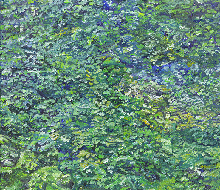 Green Acrylic on canvas h 455×w 530 mm