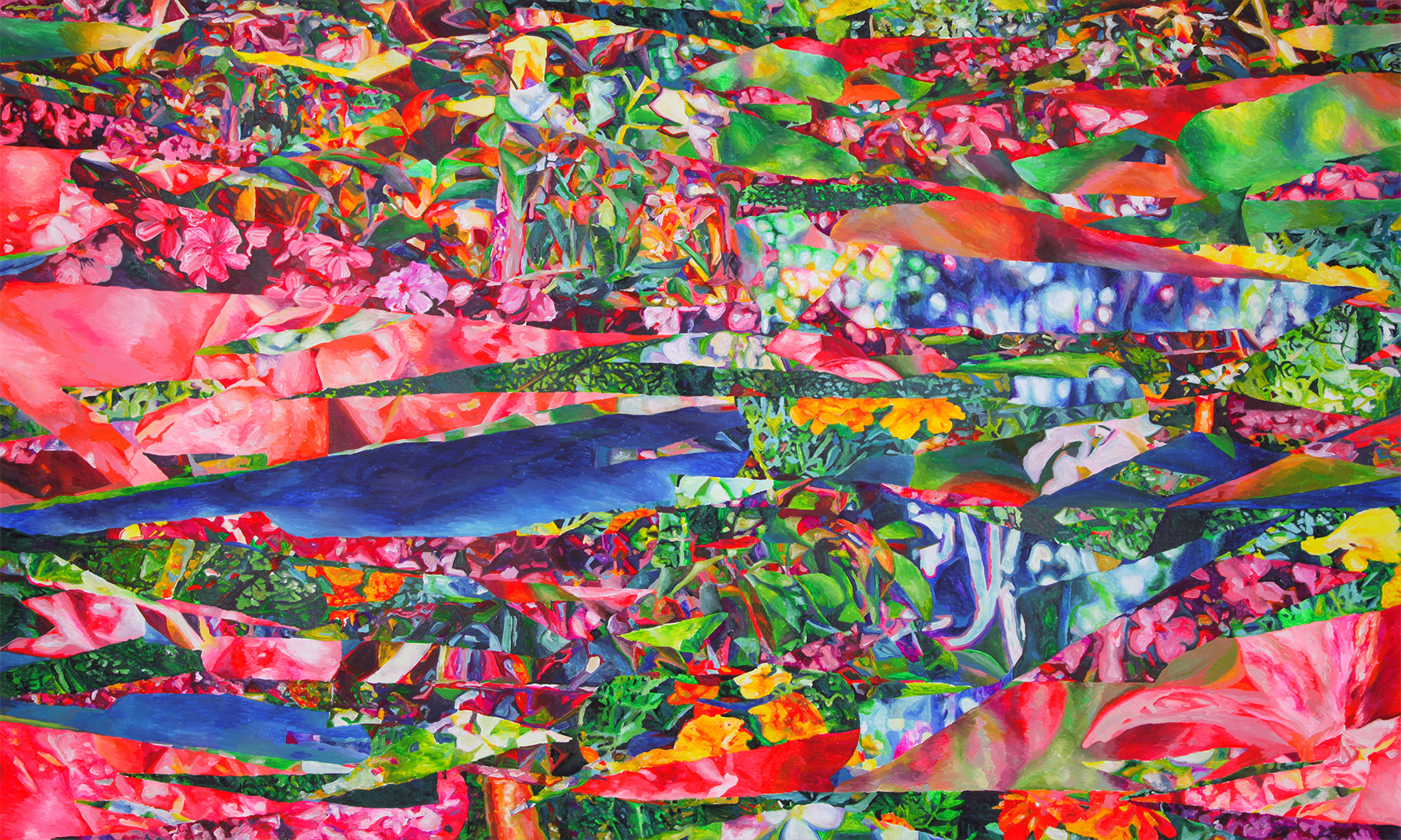 Multiple Locations#2 Acrylic on canvas h 971×w 1621 mm