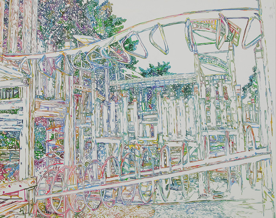Outline#03 park Acrylic on canvas h 728×w 911 mm