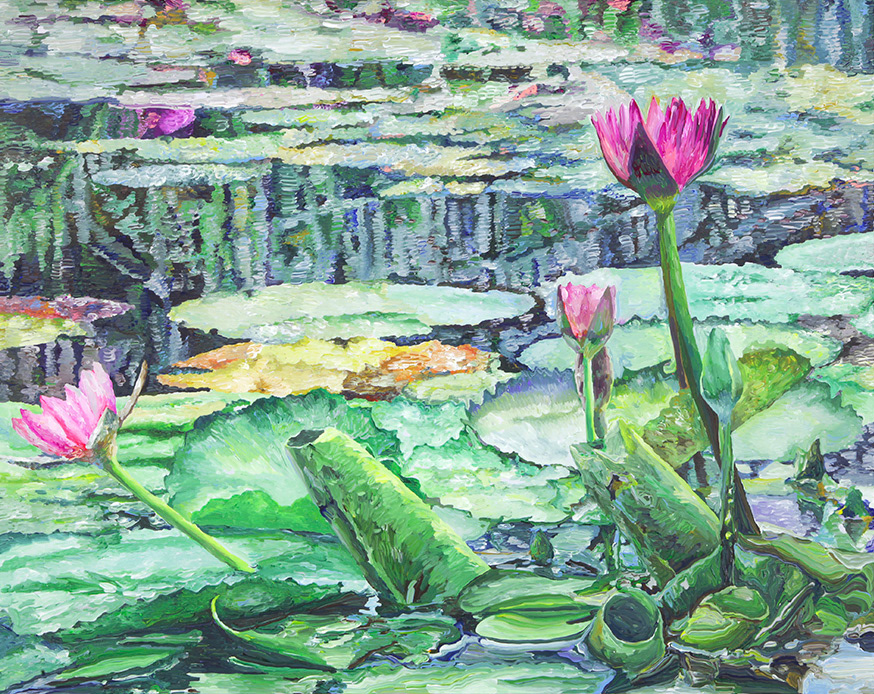 Lotus#3 Acrylic on canvas h 728×w 911 mm
