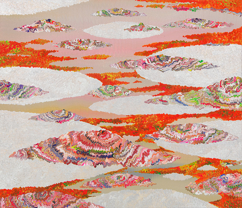 Multiple Landscapes#2 Acrylic on canvas h 455×w 530 mm