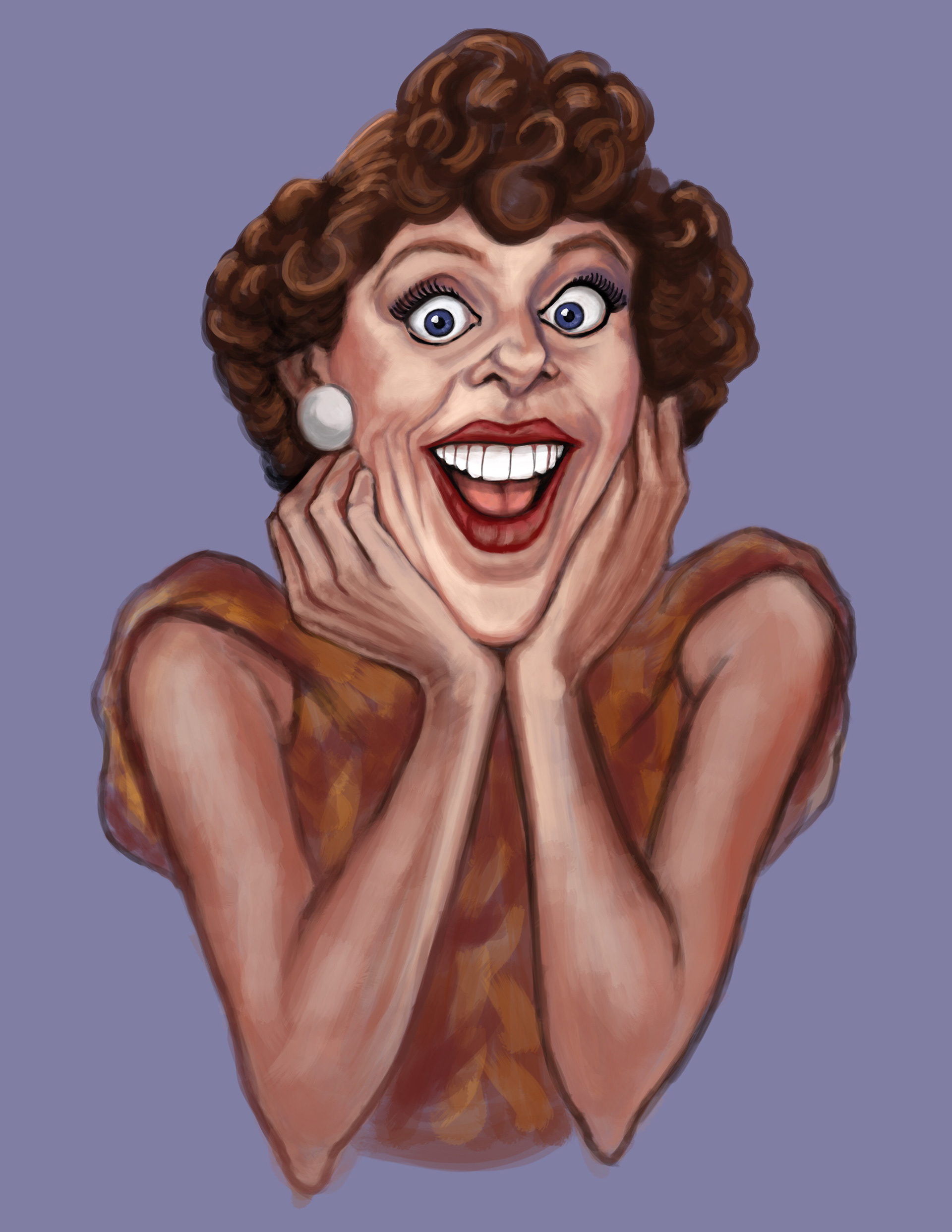 Caricature of Carol Burnette as Eunice Harper