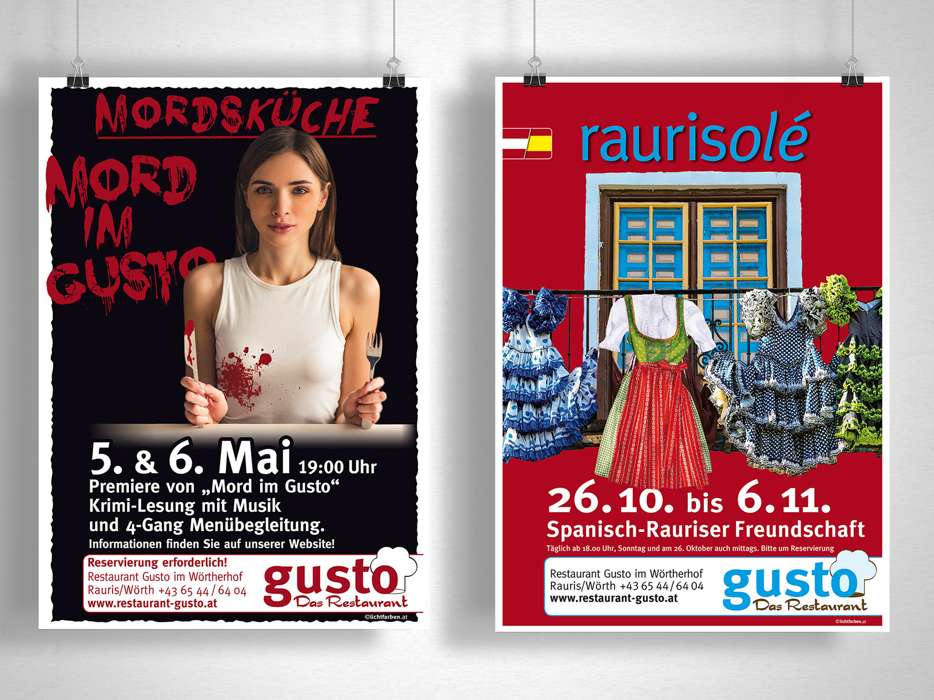 Plakate - Restaurant Gusto Rauris/Wörth