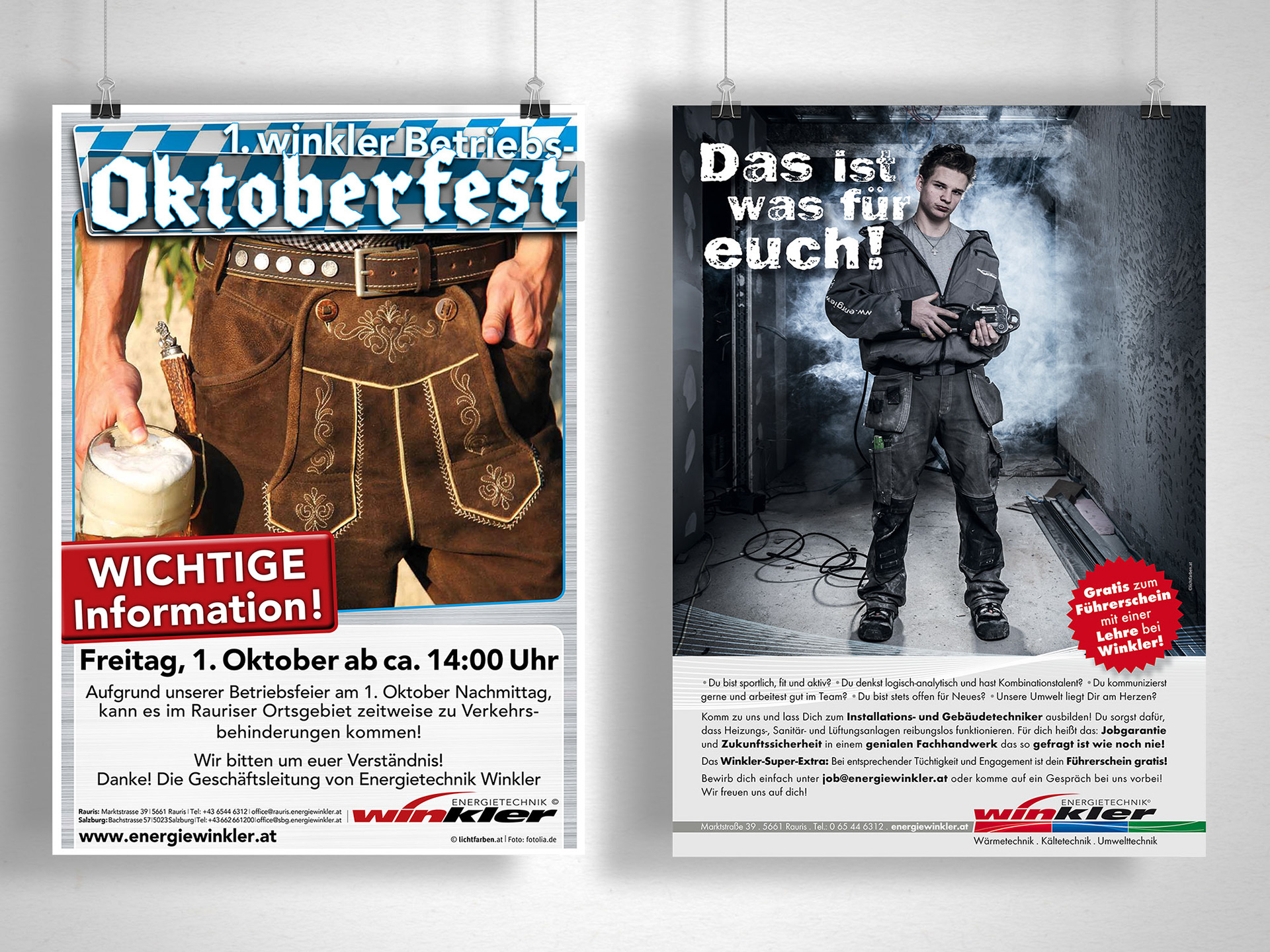 Plakate - Elektrotechnik Winkler Rauris / Salzburg