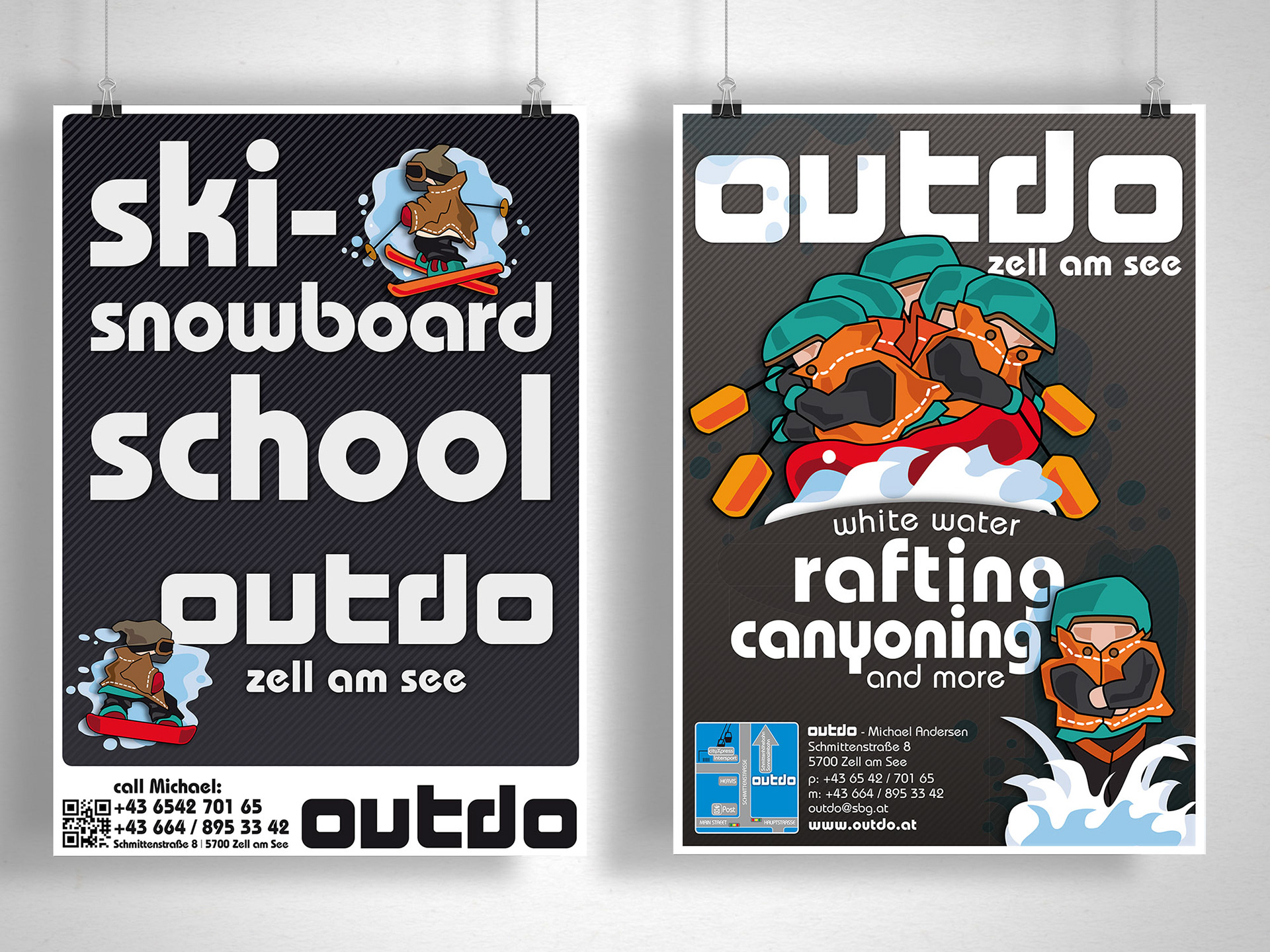 Plakate - Skischool Rafting outdo Zell am See