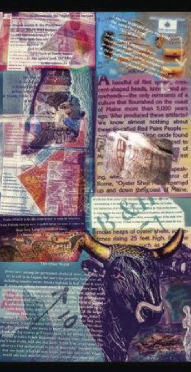 The Art of Poetry at Federal Street Folly 2015 Collaboration with the poet Robert Gibbons - 5- 4'x8' panels -combining poetry and collage, printed on satin cloth.
