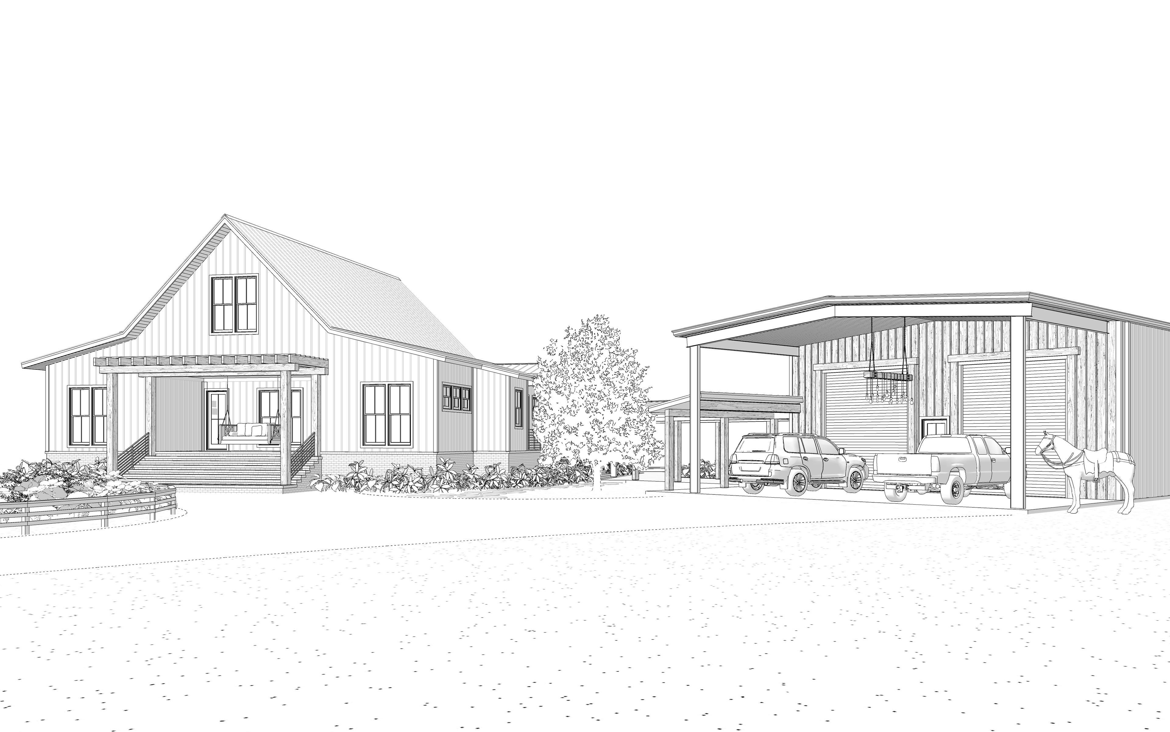 A: STEEL STRUCTURE WITH WOOD SIDING