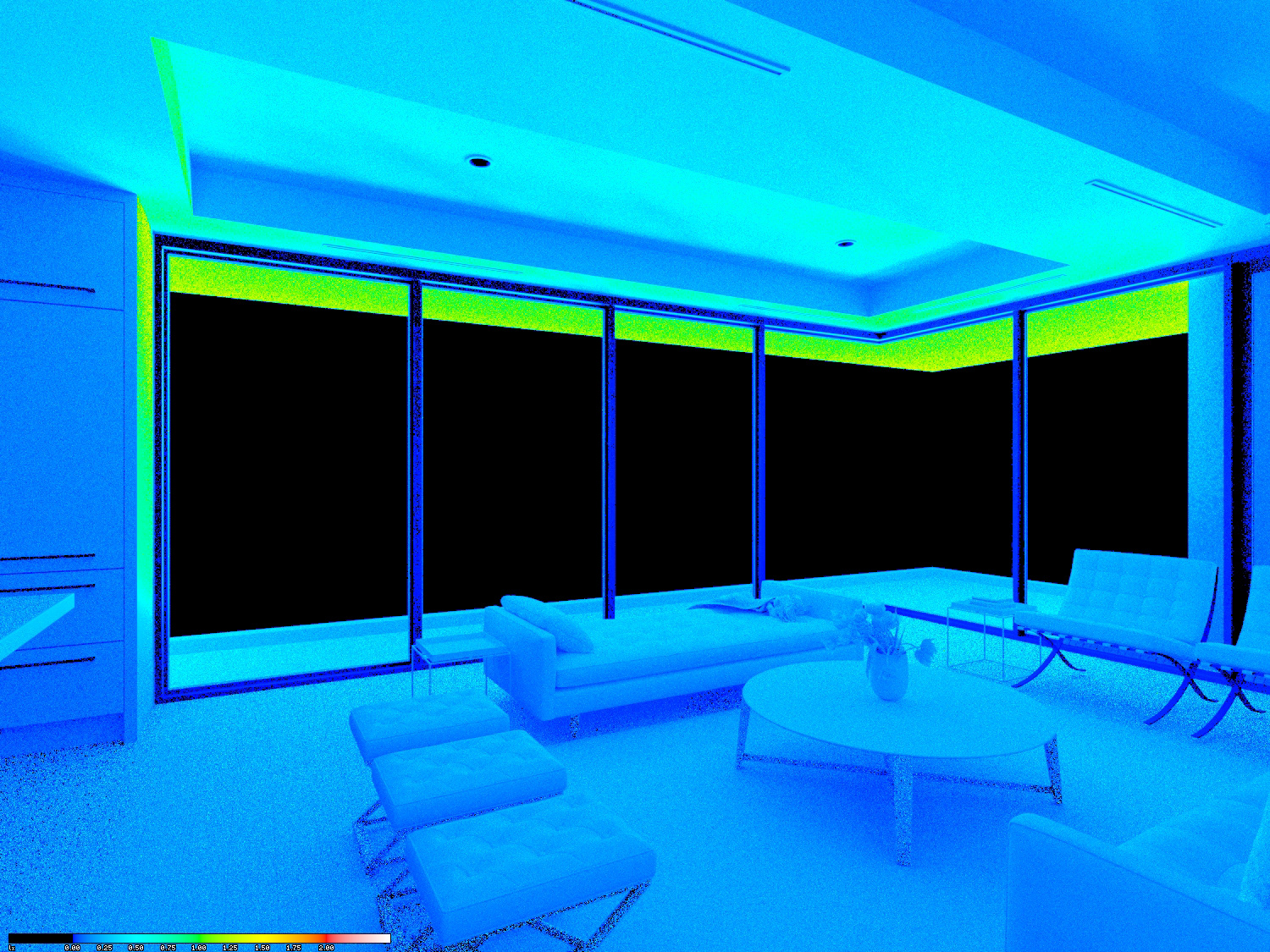 View 01 | Existing Illuminance (0.0 - 2.0 lux)
