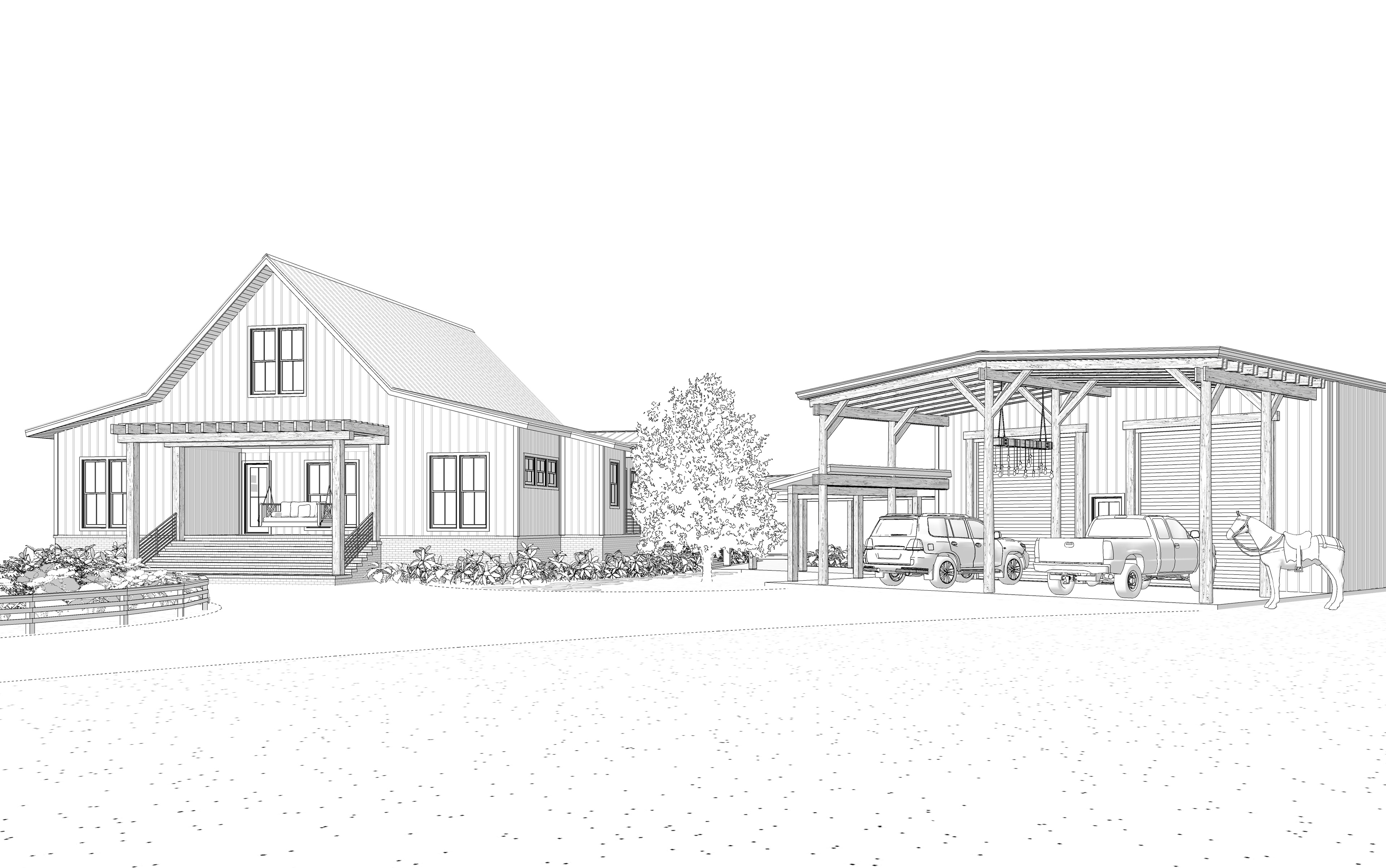E: POLE BARN WOOD STRUCTURE