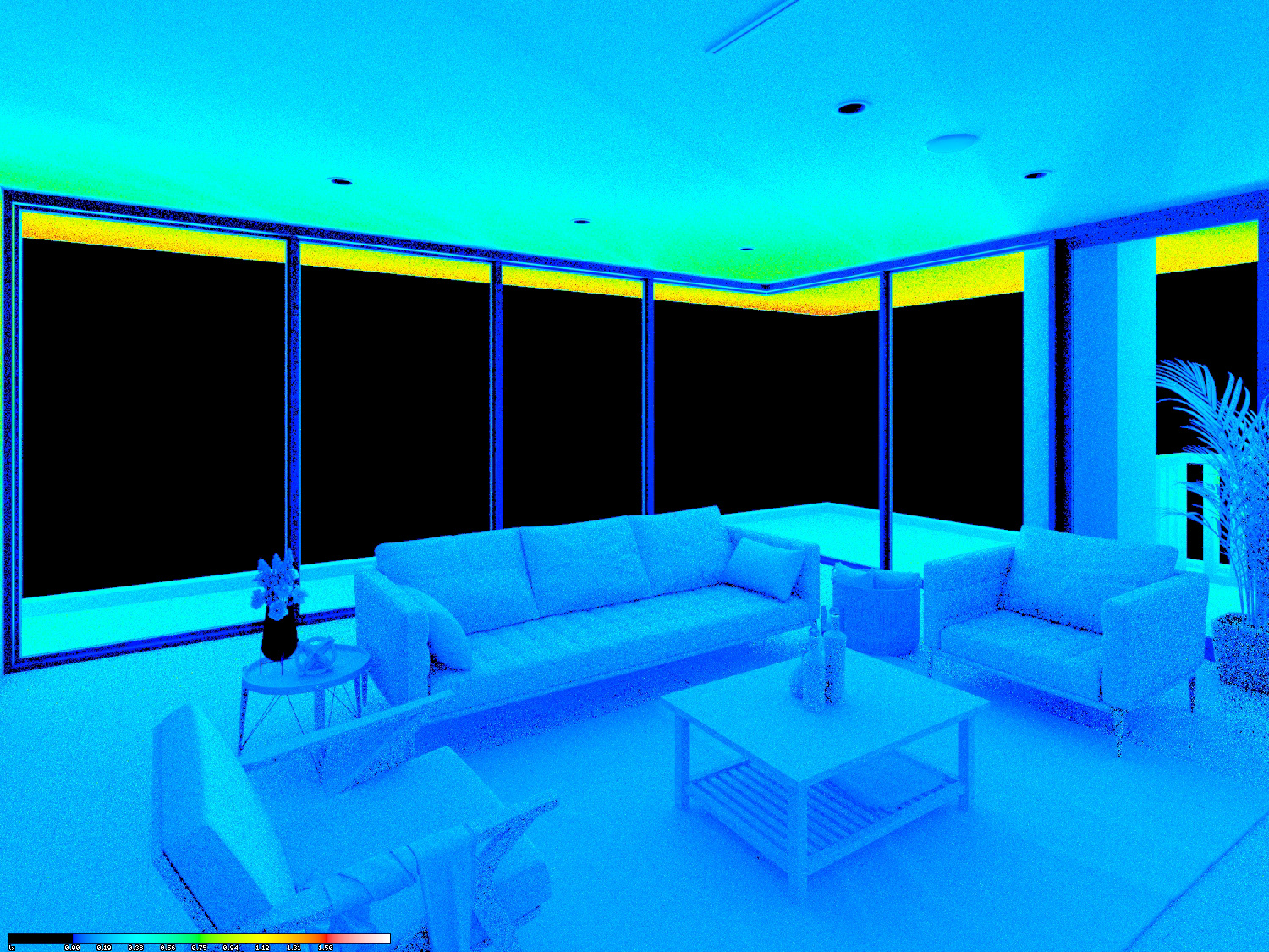View 01 | Existing Illuminance (0.0 - 1.5 lux)
