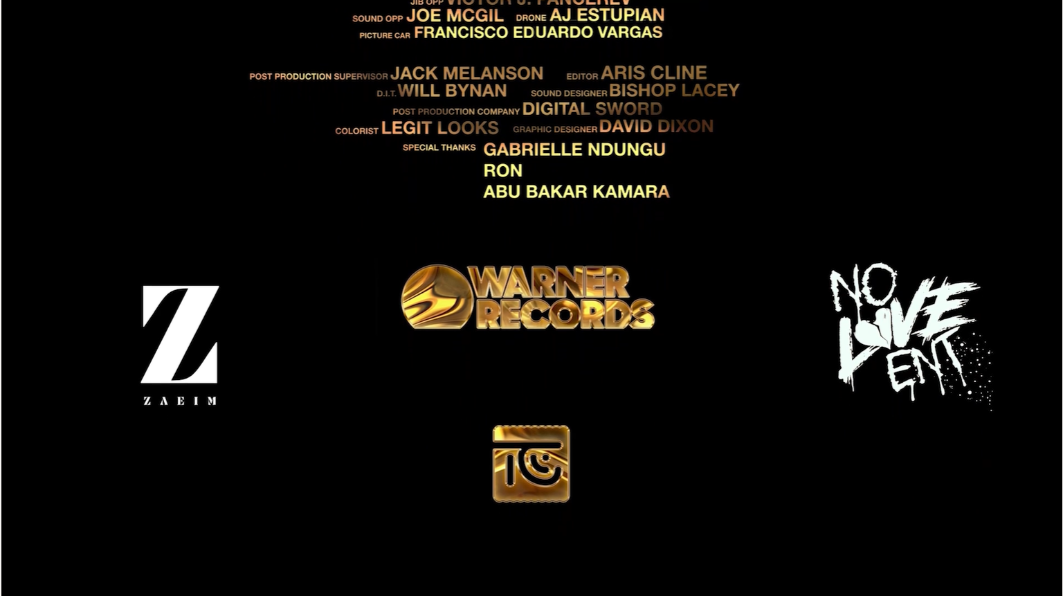 OFFICIAL CREDITS FOR DESIGN WORK