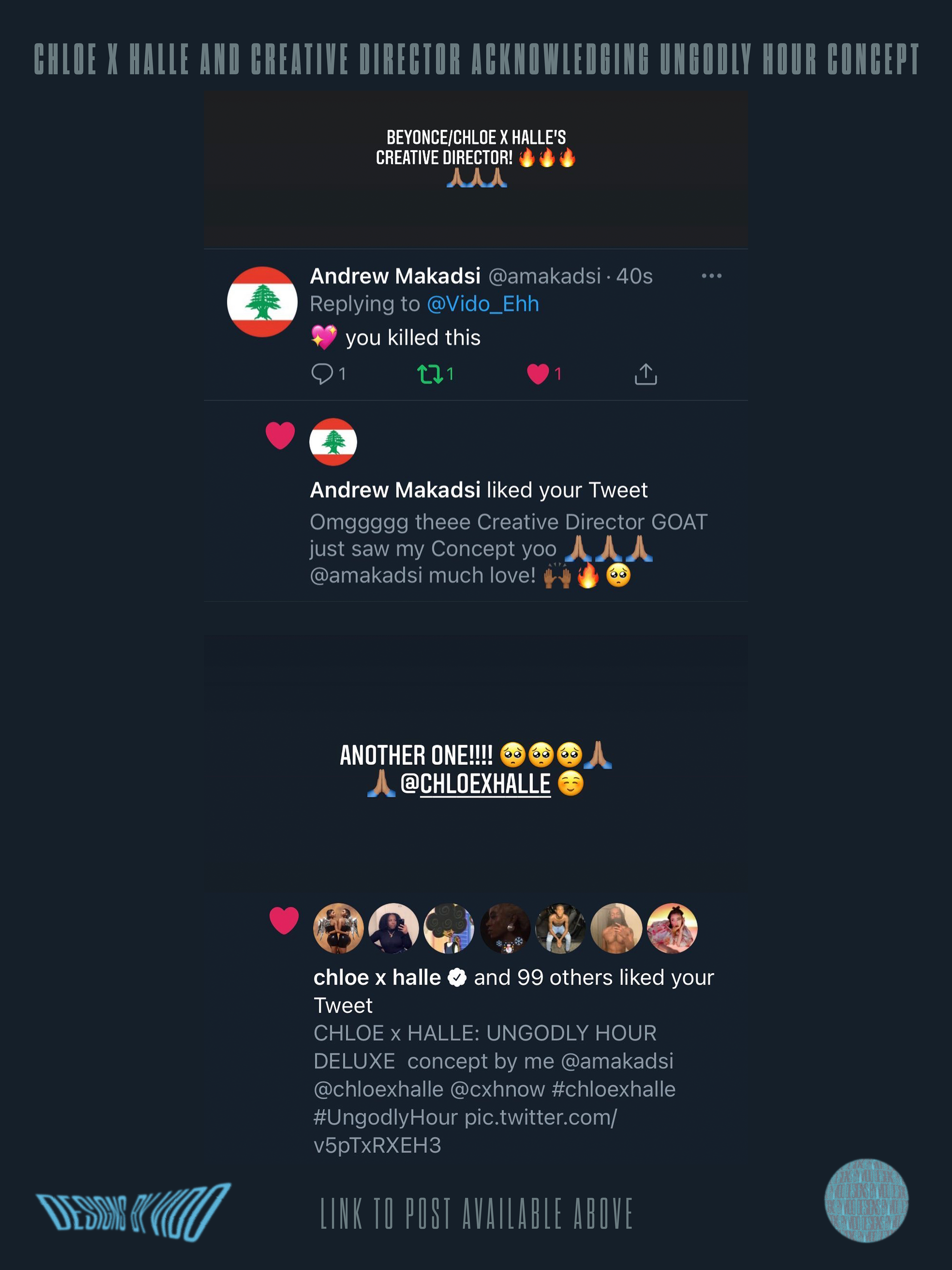 CHLOE X HALLE & THEIR/BEYONCE'S CREATIVE DIRECTOR ANDREW MAKADSI SHOWING LOVE 