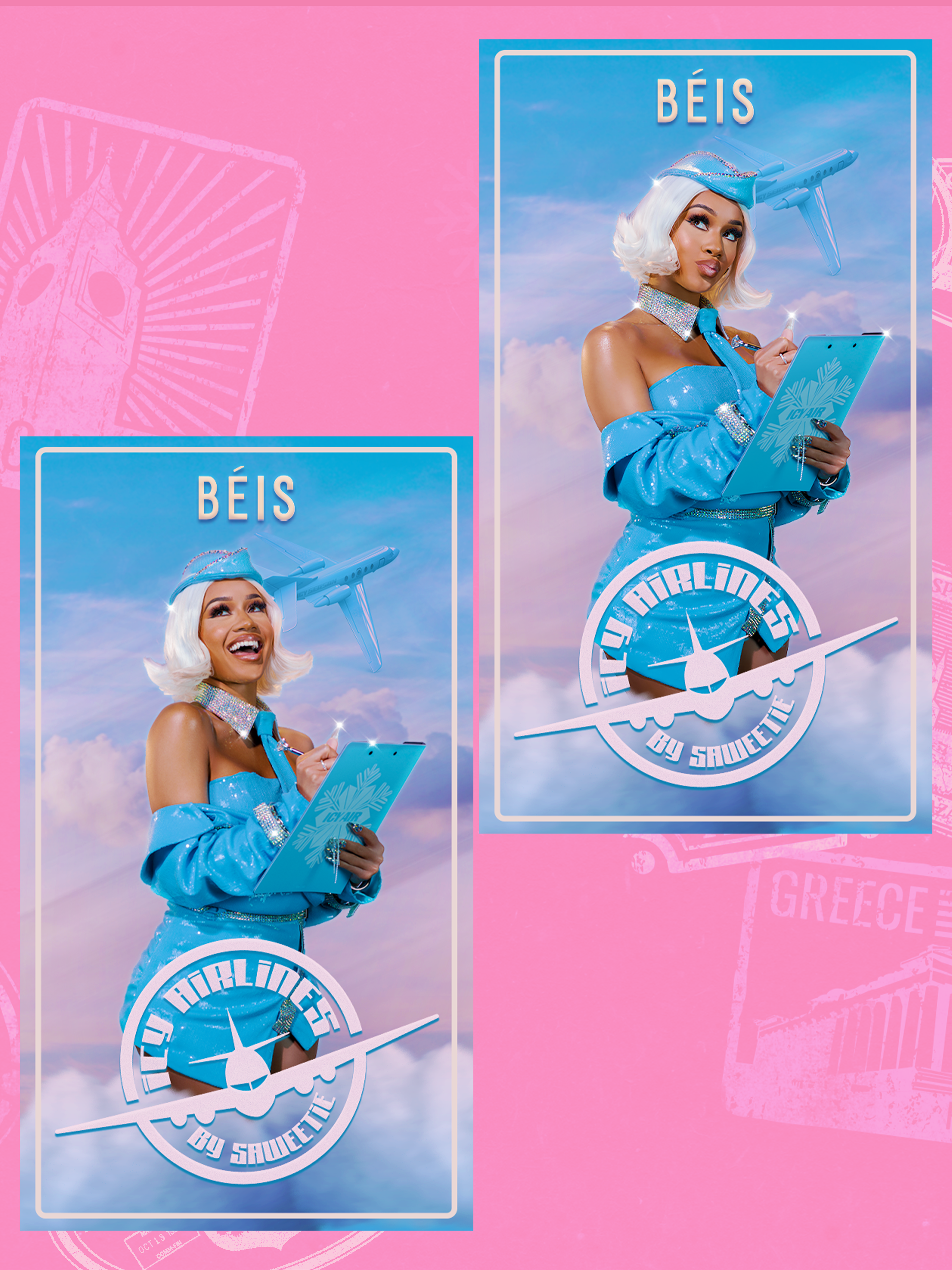 SAWEETIE X Béis : SUITCASE TAG DESIGNS