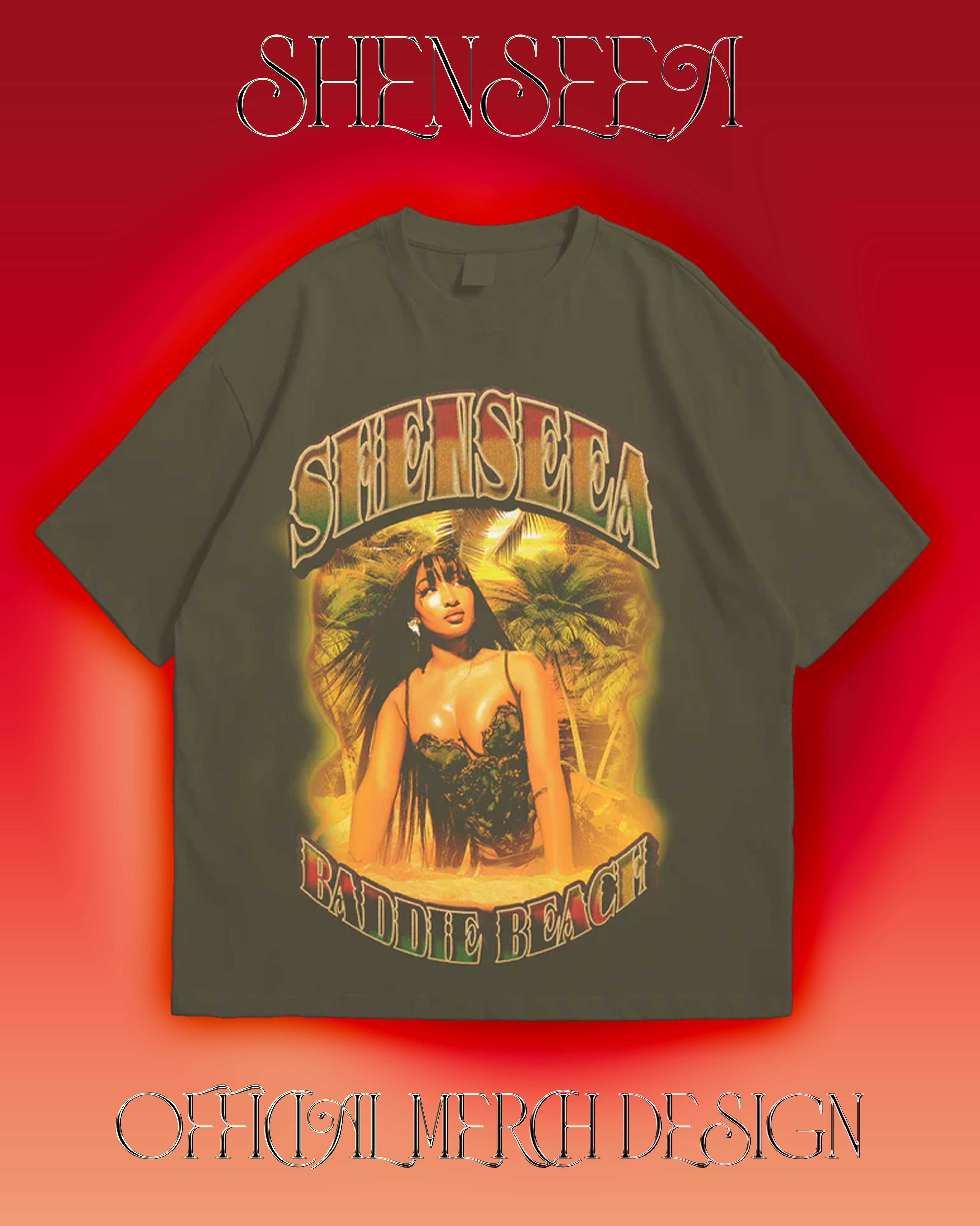 "BADDIE BEACH" TEE DESIGN