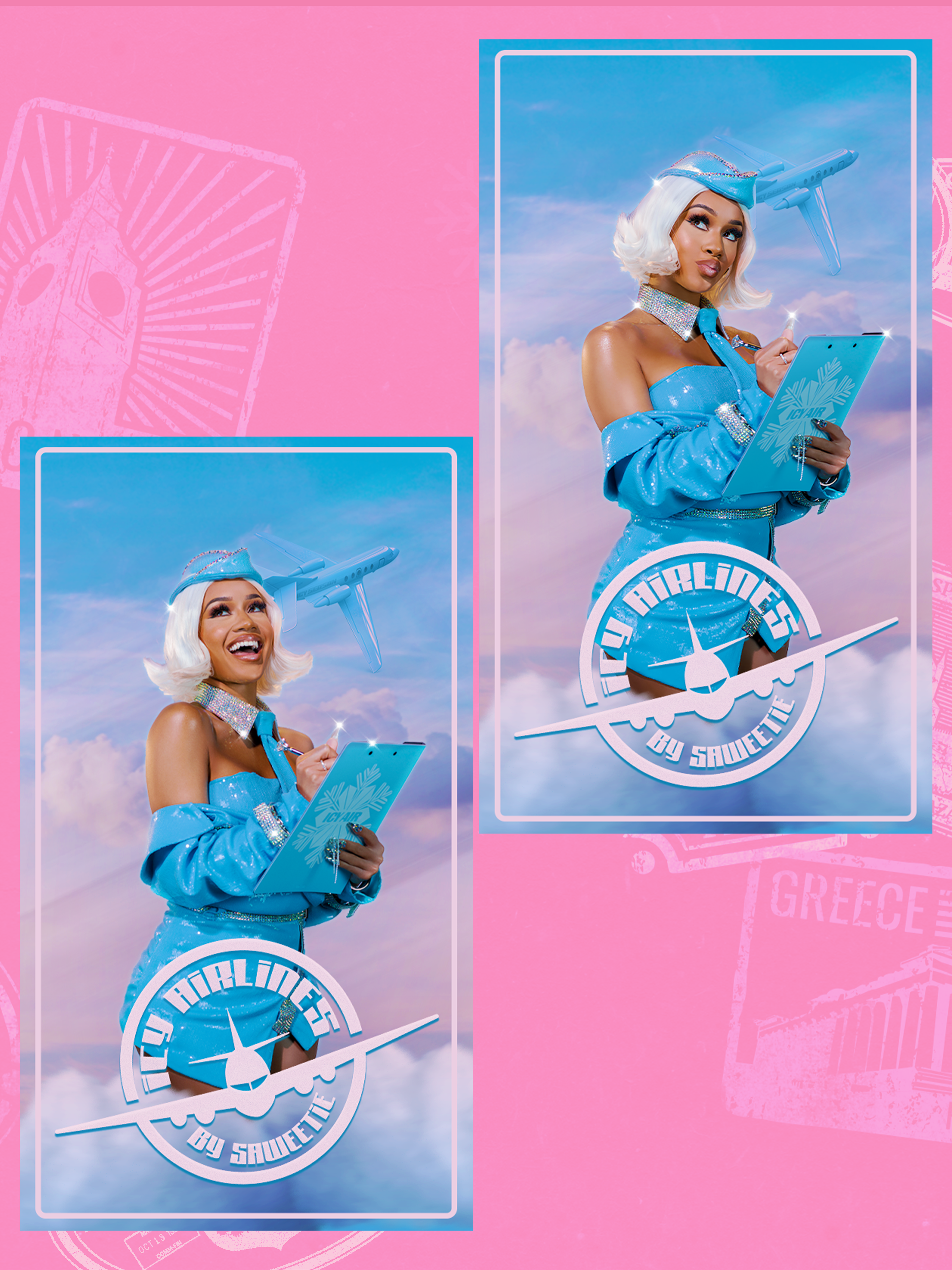 SAWEETIE X Béis: SUITCASE TAG DESIGNS