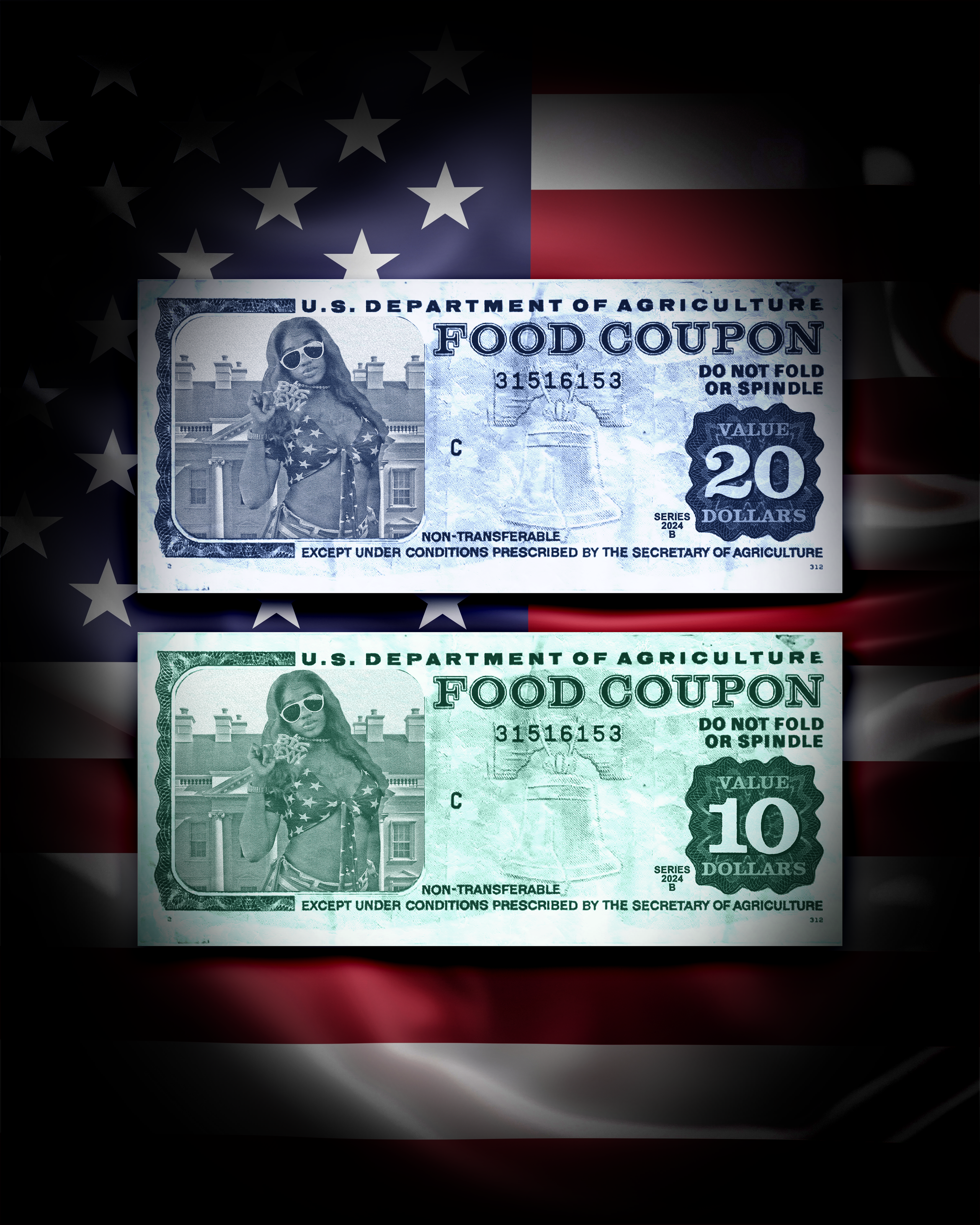 CUSTOM SEXYY RED FOOD STAMPS