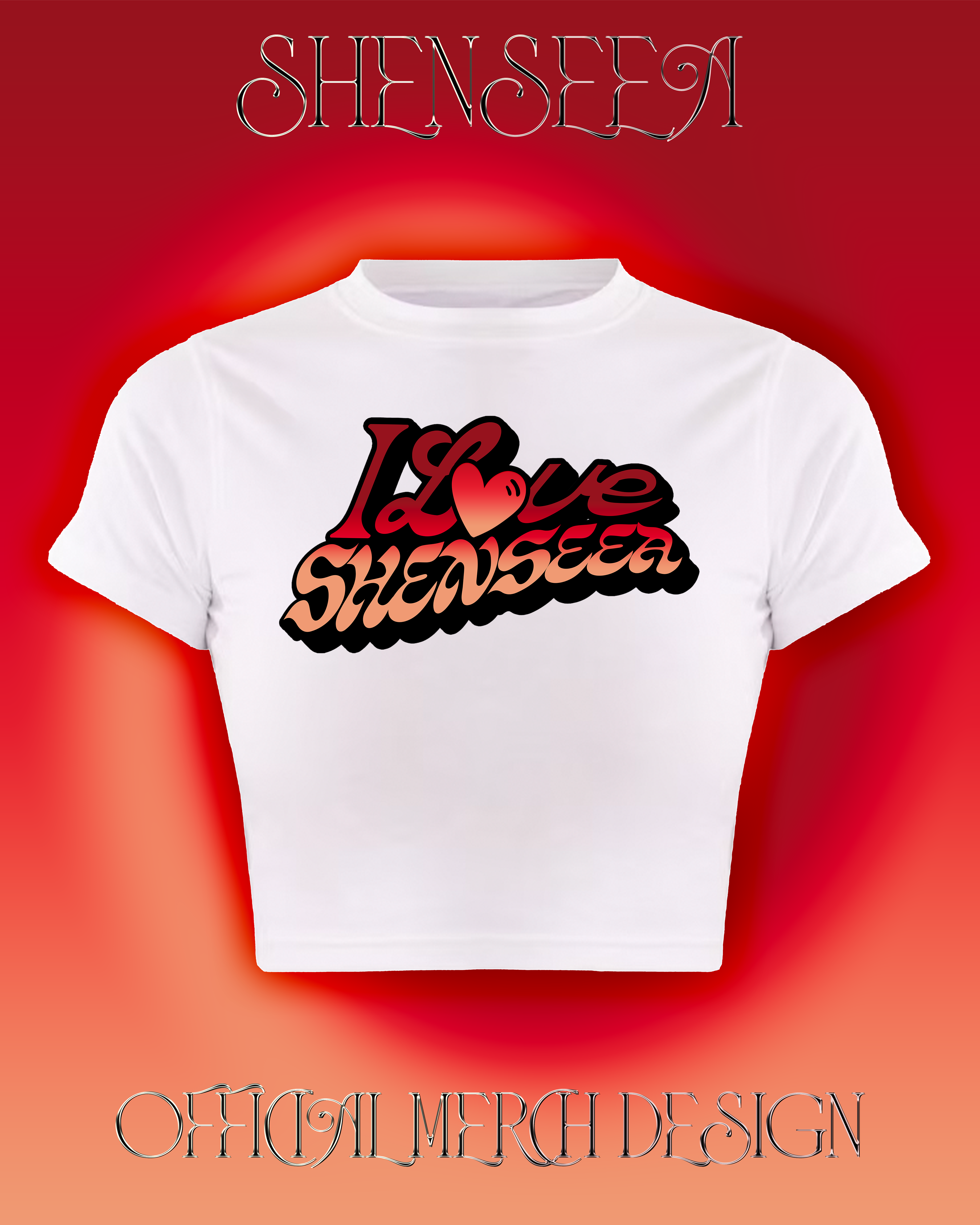 "I LOVE SHENSEEA" CROP TOP