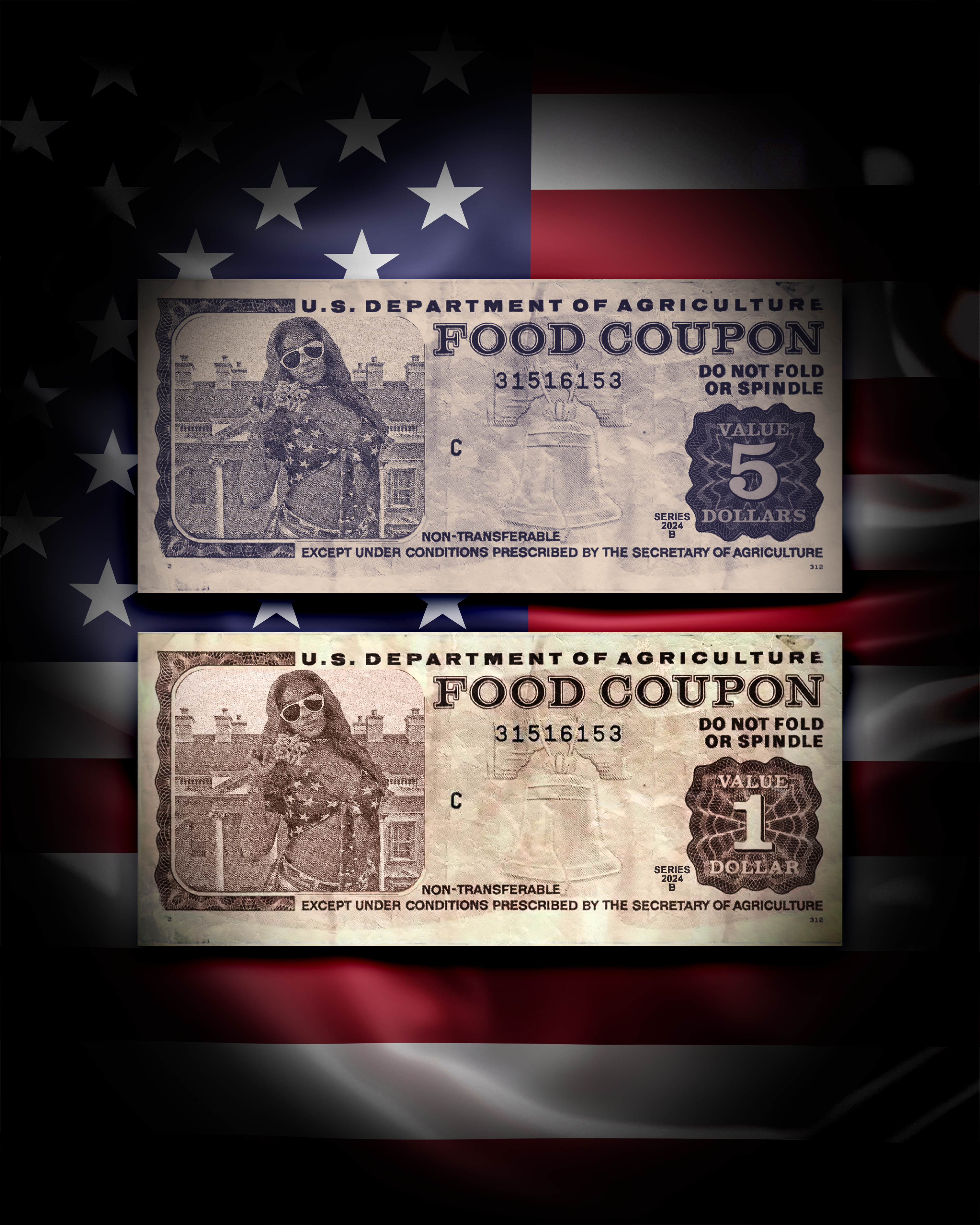 CUSTOM SEXYY RED FOOD STAMPS