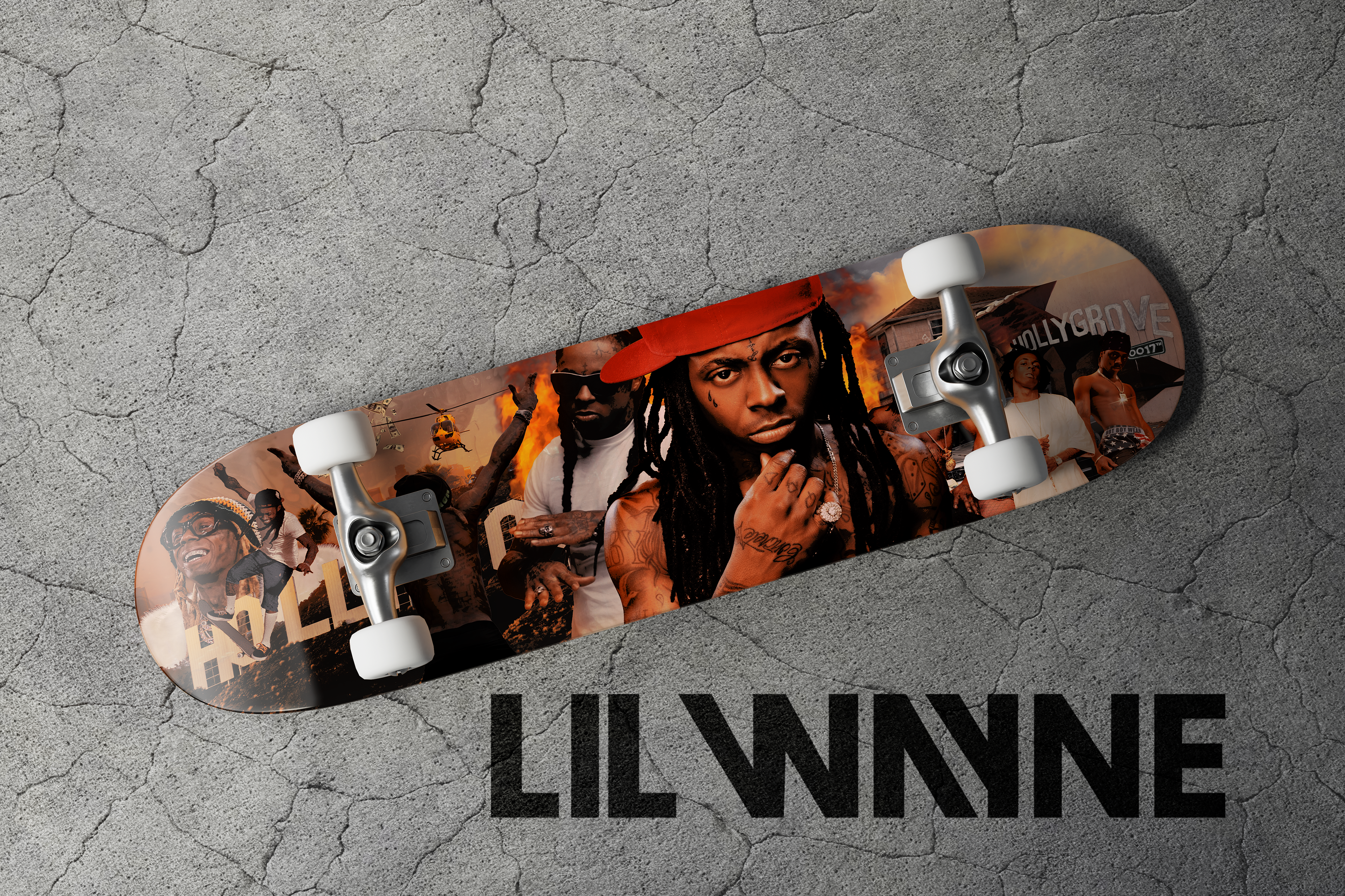 LIL WAYNE SKATEBOARD MOCKUP