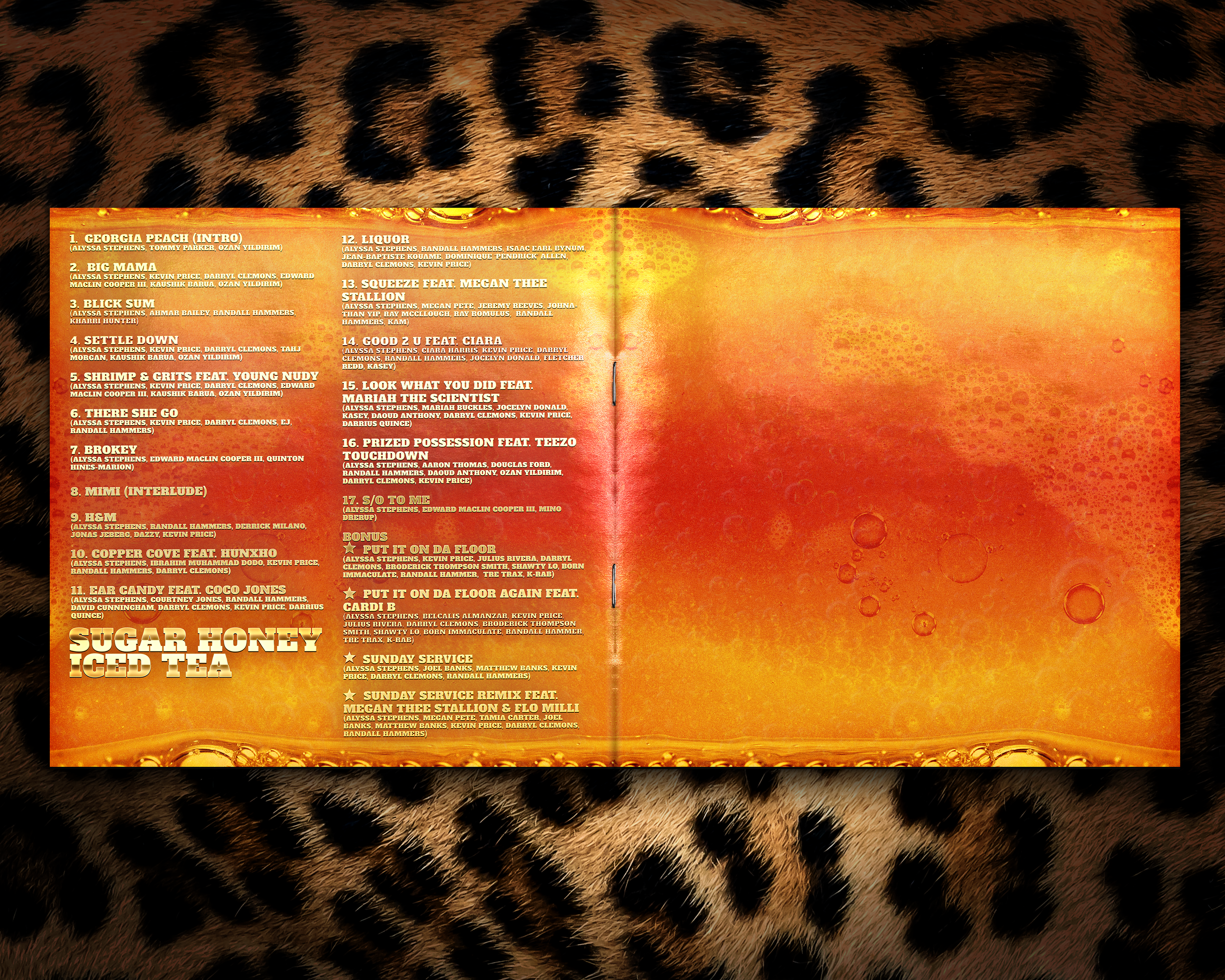 PRODUCER CREDITS FOR CD BOOKLET (CREDITED NAMES)