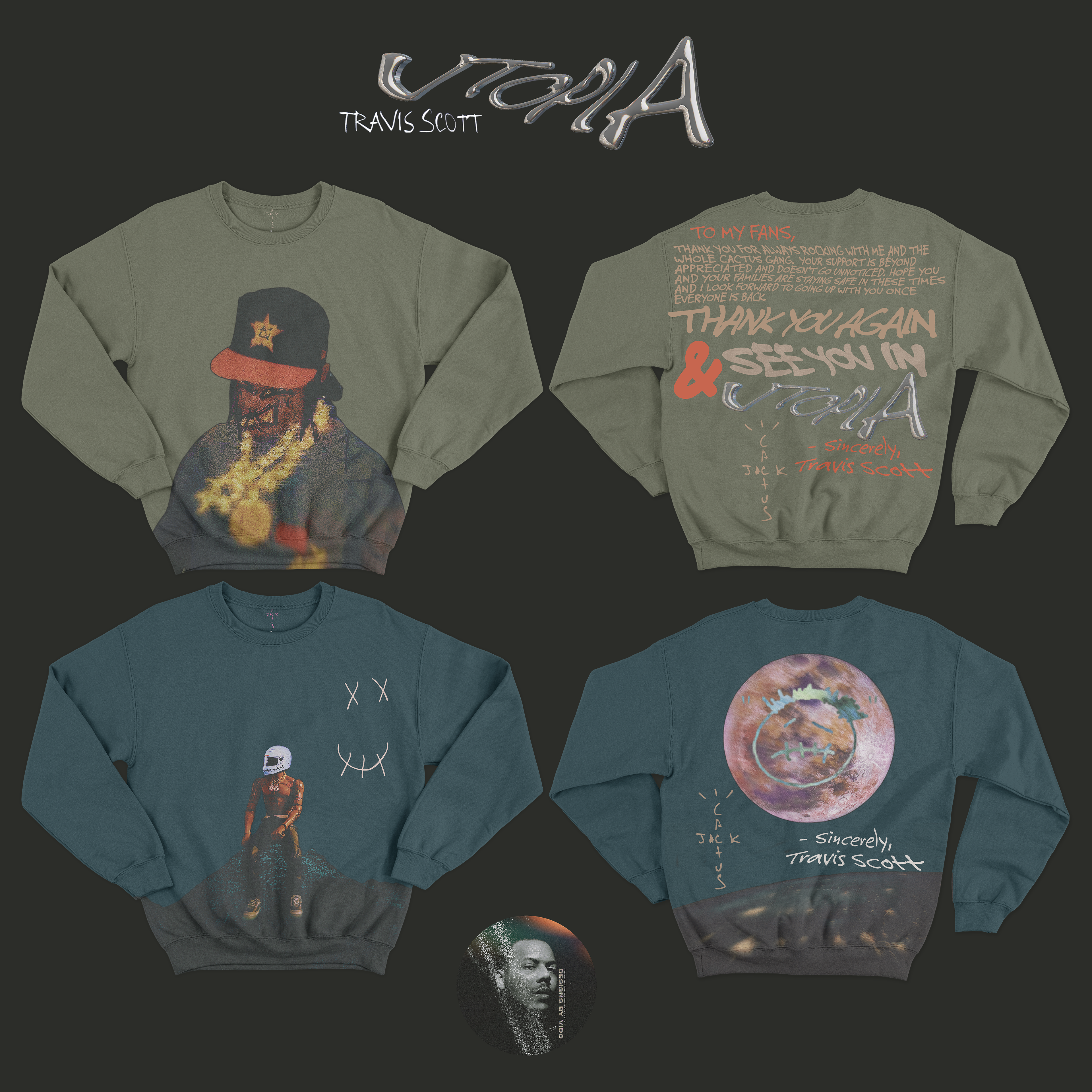 Designs by Vido - TRAVIS SCOTT: UTOPIA MERCH CONCEPTS