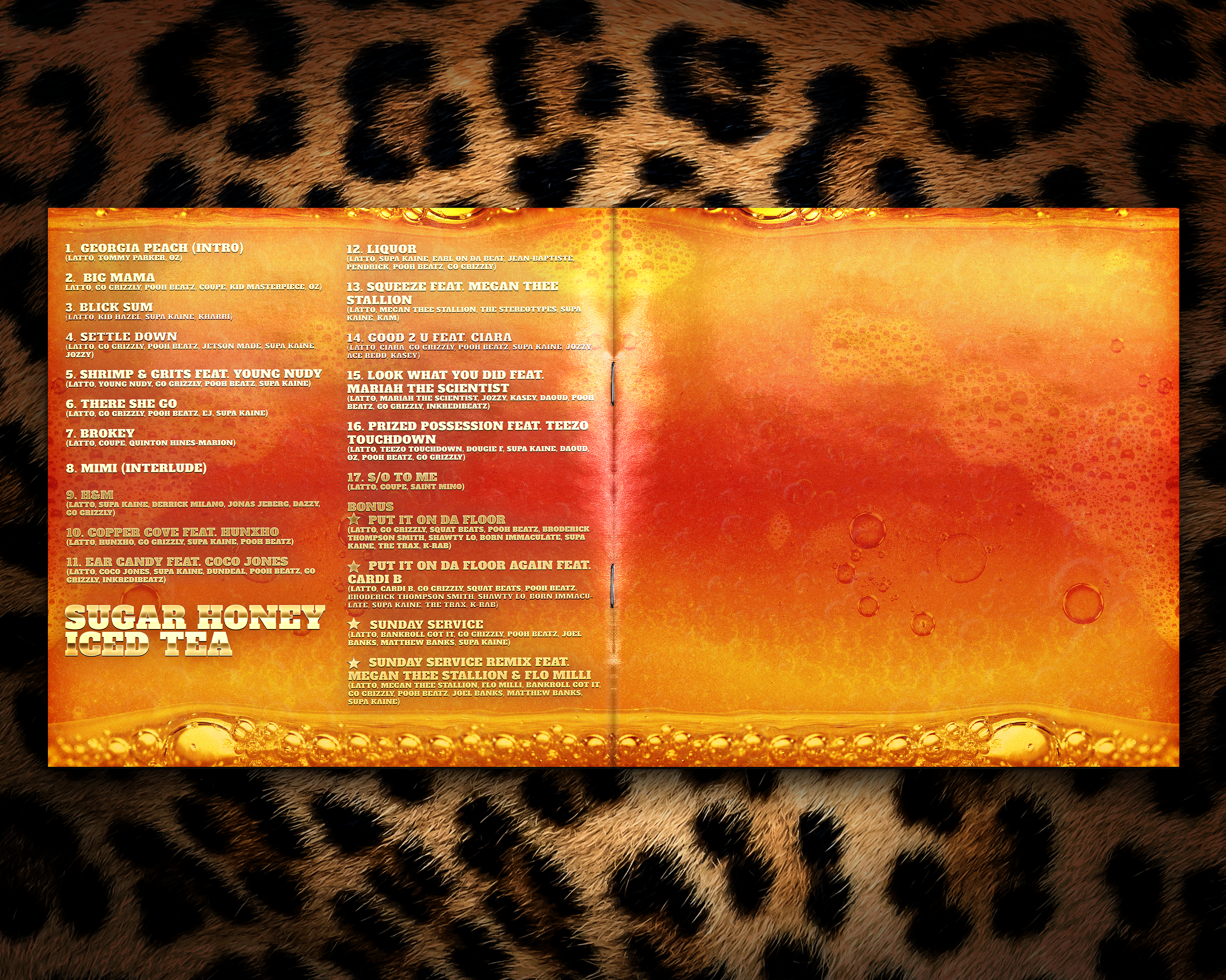 PRODUCER CREDITS FOR CD BOOKLET DESIGN (STAGE NAMES)