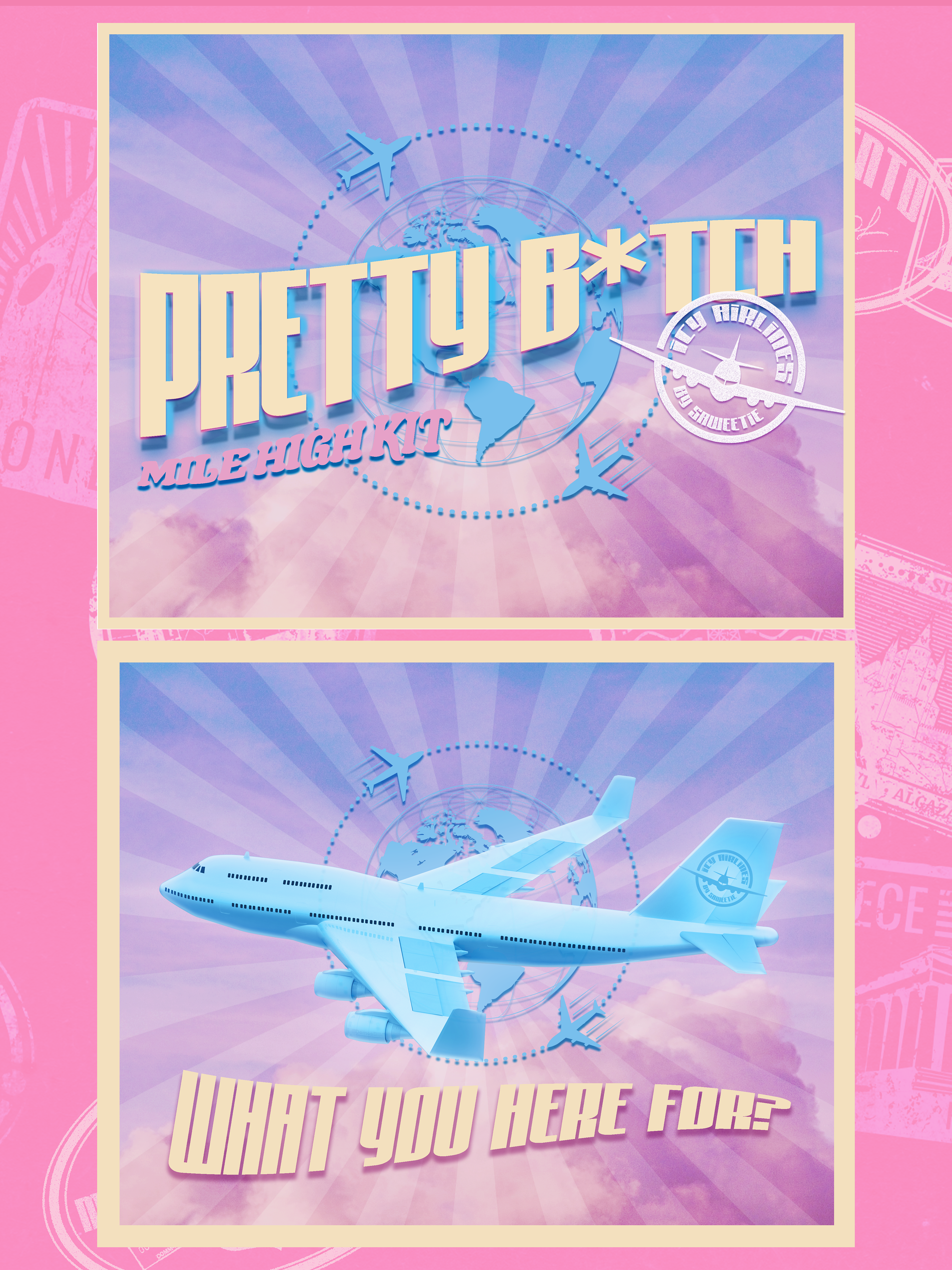PRETTY B*TCH MILE HIGH KIT CARD DESIGN