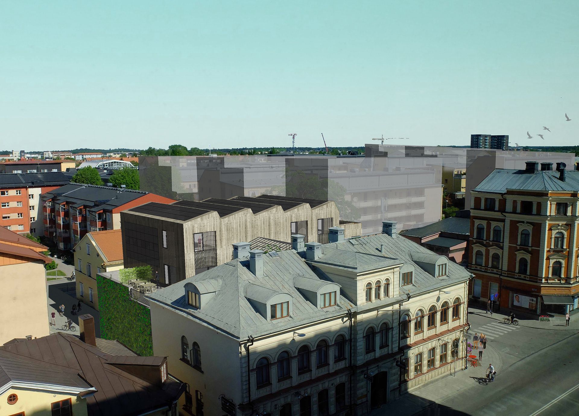 agraf volymstudie fotomontage
