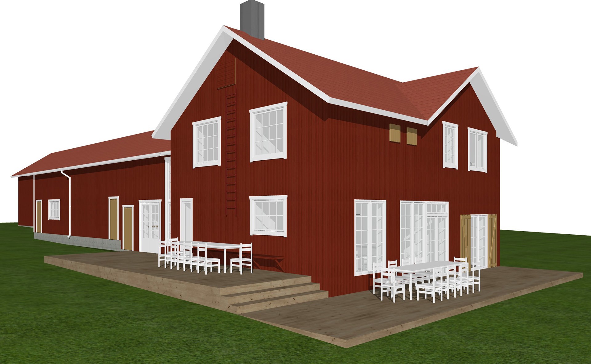 agraf exteriör Dalarna lada ombyggnad