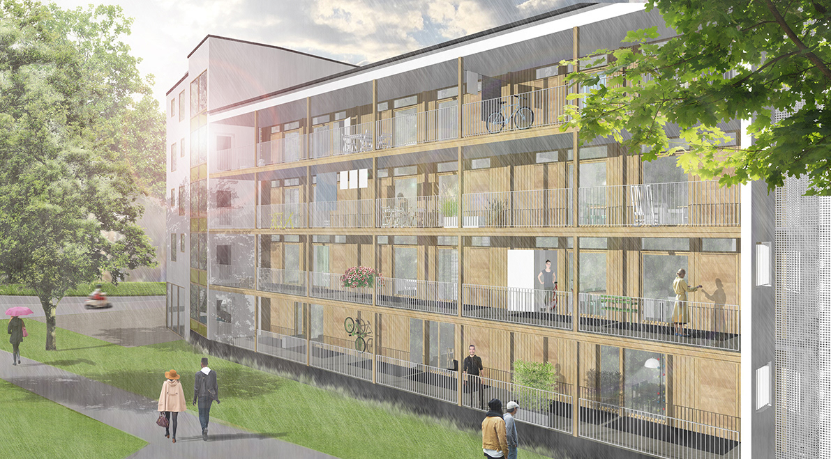 agraf illustration studentbostäder uppsala