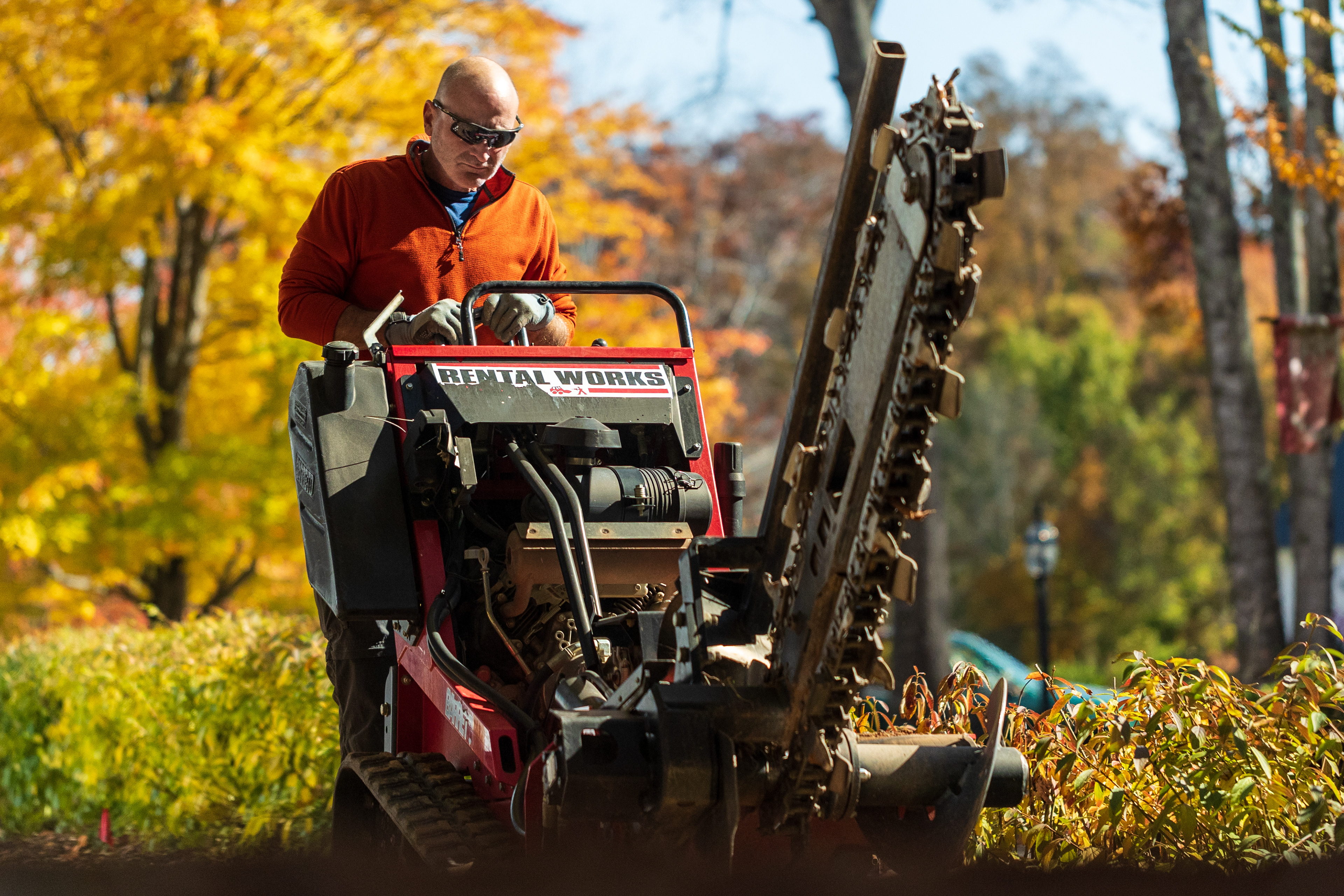 John McPhail Irrigates a lawn in Greensboro, N.C. on November 16, 2021. 