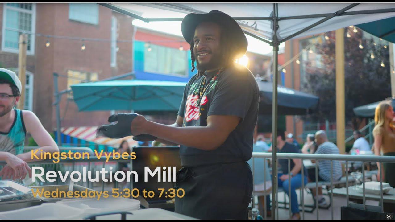 Reggie Coles serving soul food island fusion at Kingston Vybes in Greensboro NC