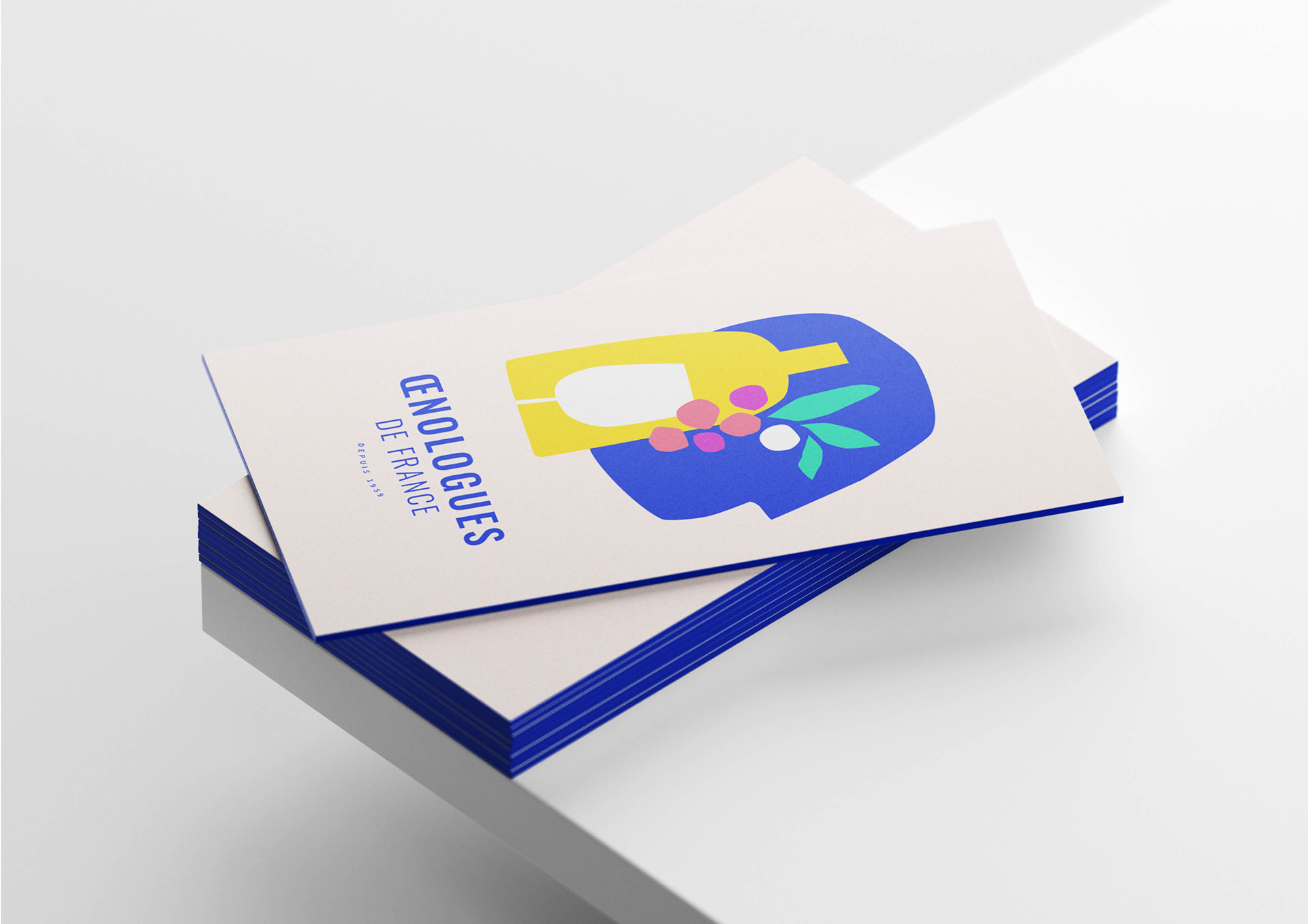 Carte de visite recto avec couleur sur tranche