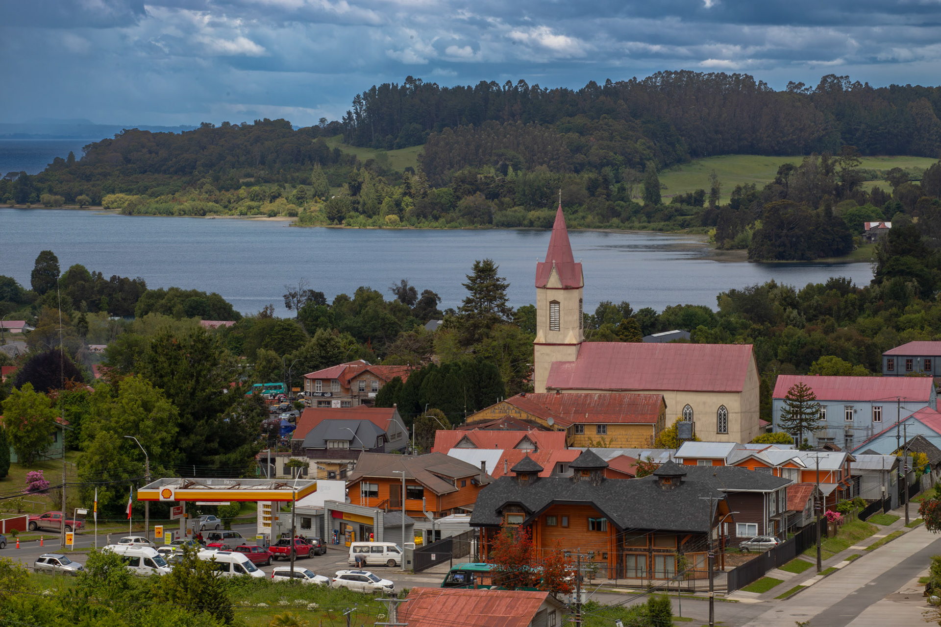 Villa Puerto Octay desde mirador norte