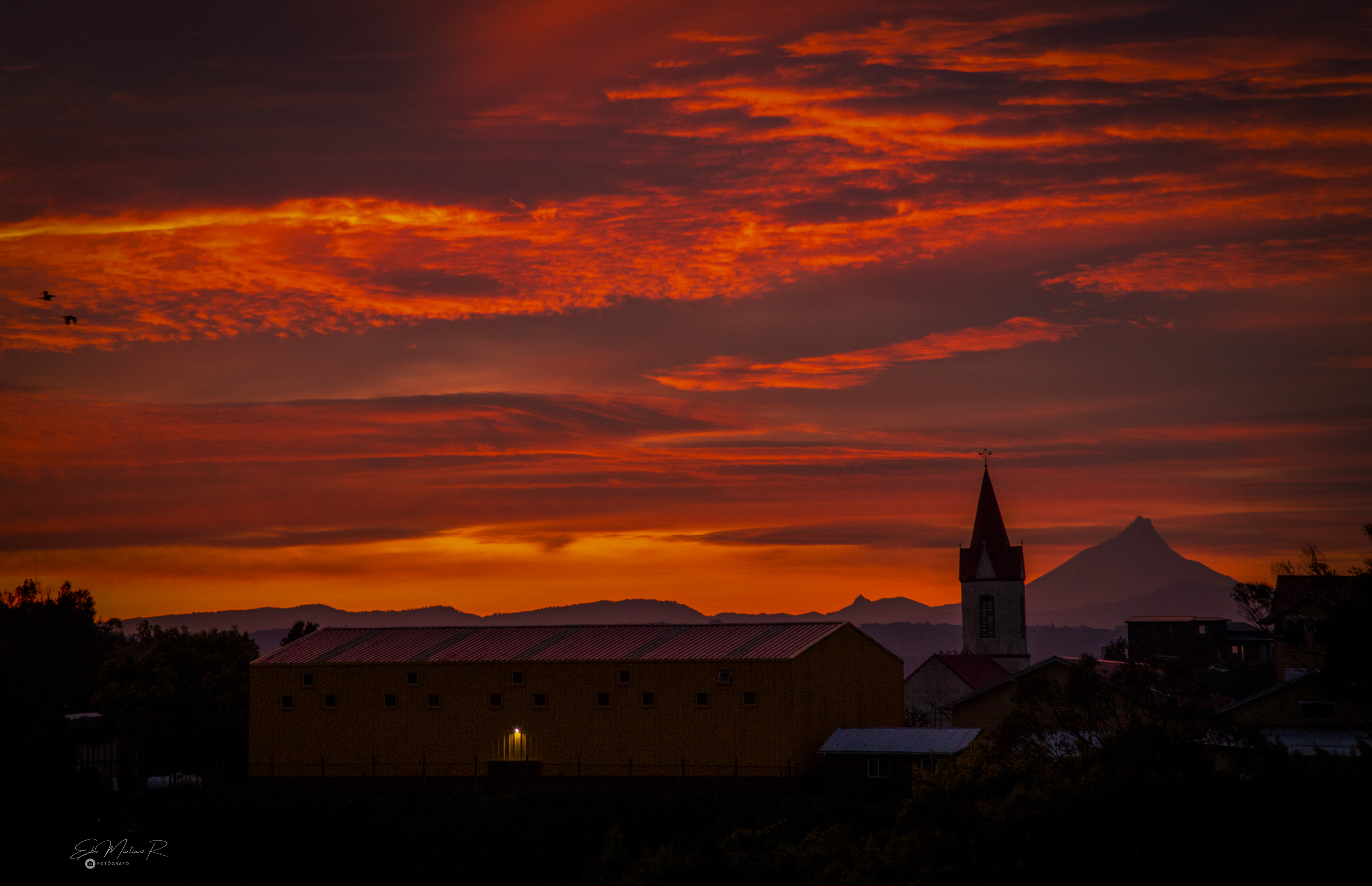 Puerto Octay - Un rojo amanecer