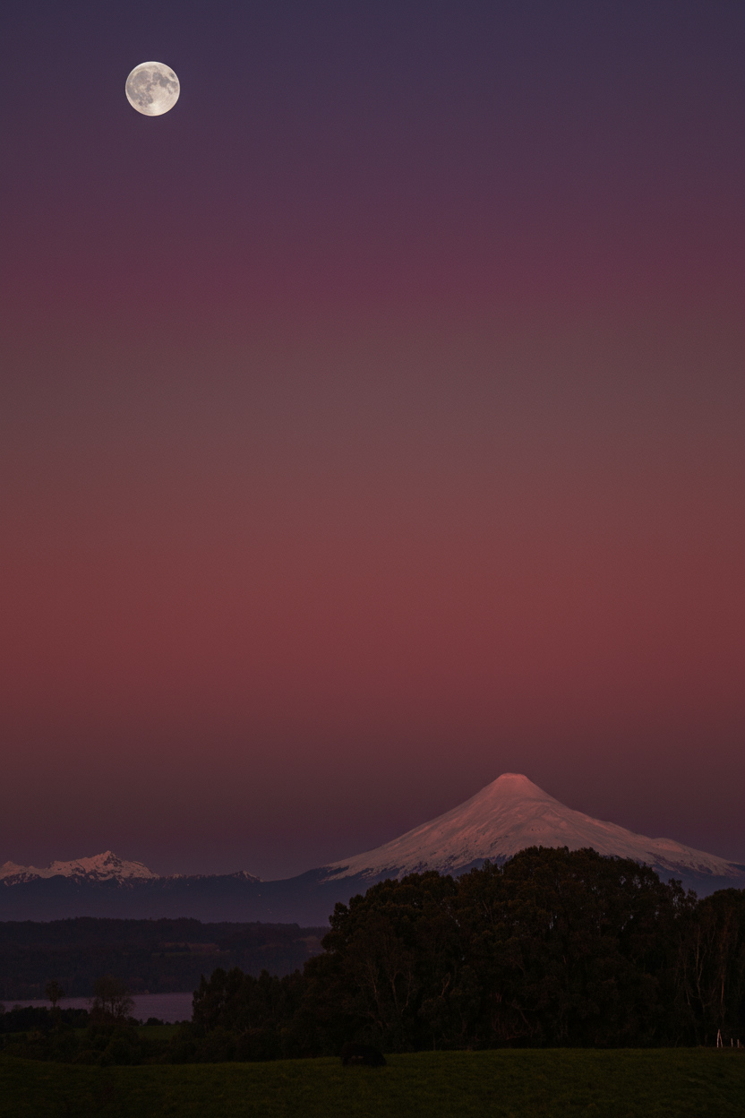 Puerto Octay -  Luna llena sobre el paraíso