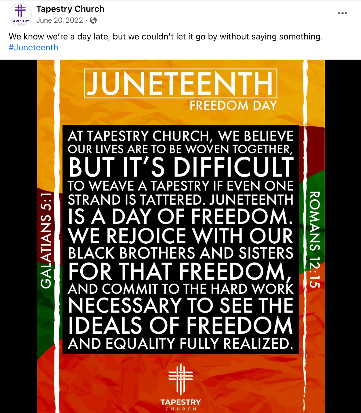 Recognizing strife and equality.