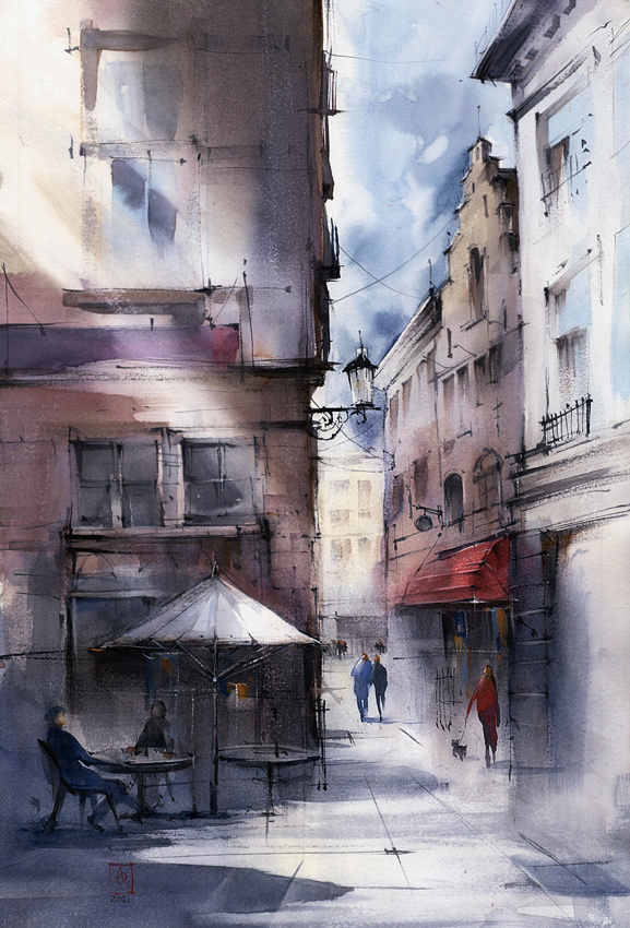 Good Morning Antwerp, 38x56 cm, available