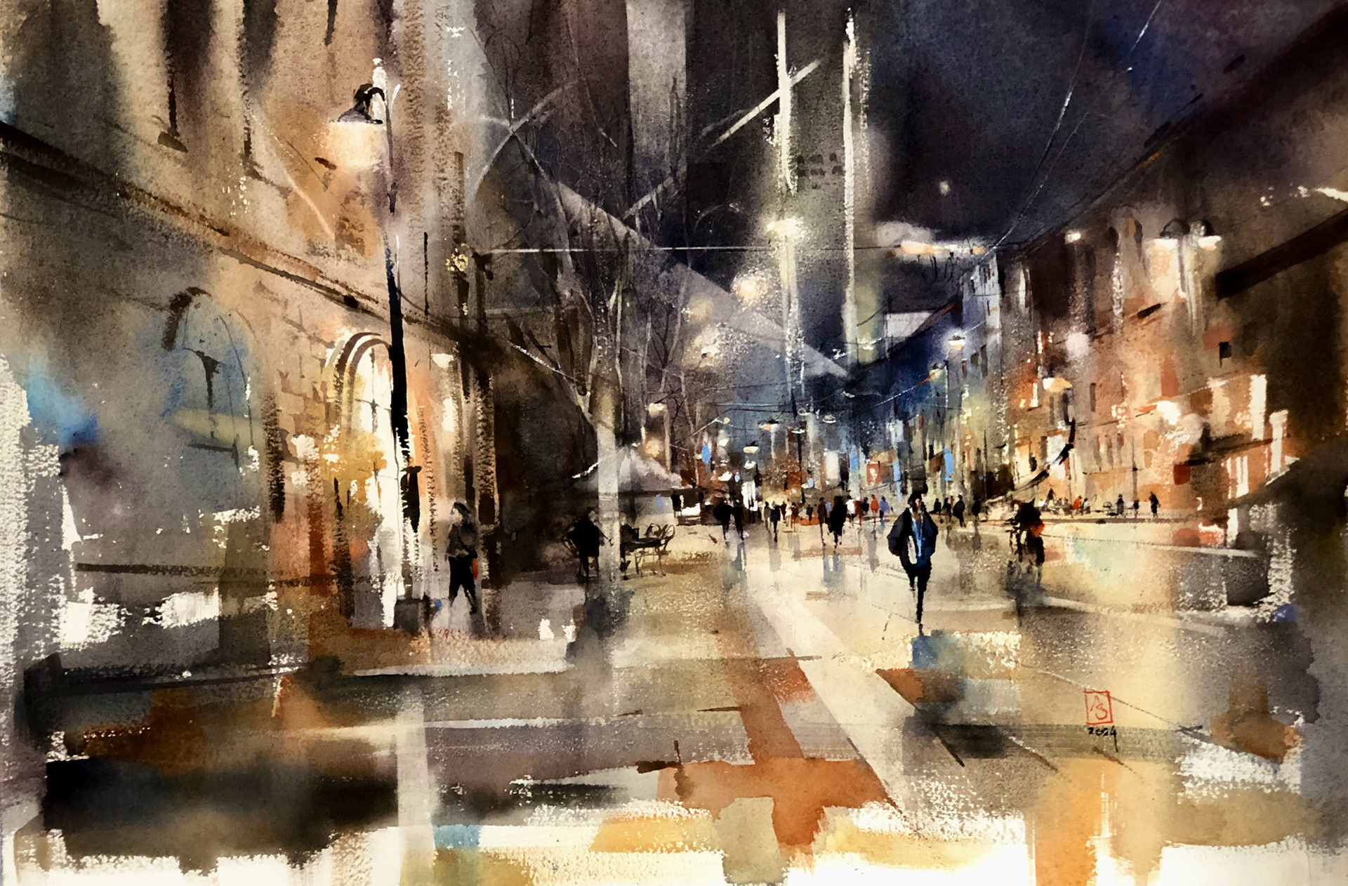 Jerusalem Night, 56x38 cm, available