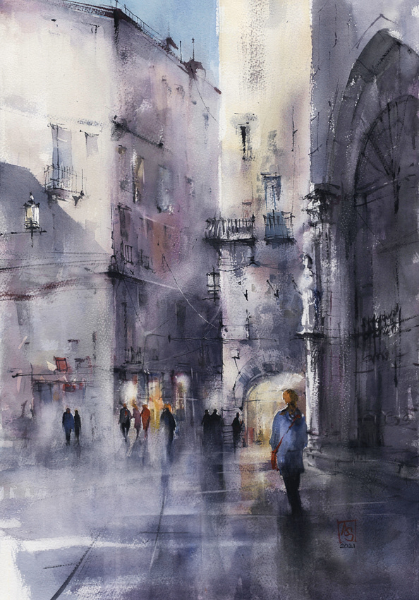 Siena. February, 38x56 cm, available