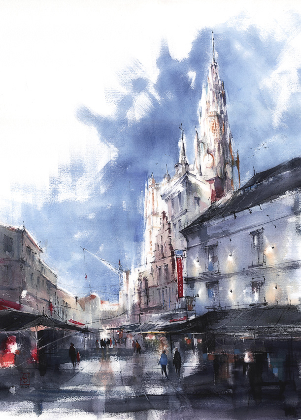 Look Up, 38x56 cm, sold