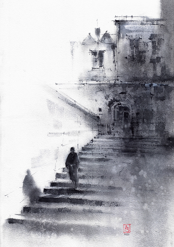 Dark Light, 38x56 cm, sold