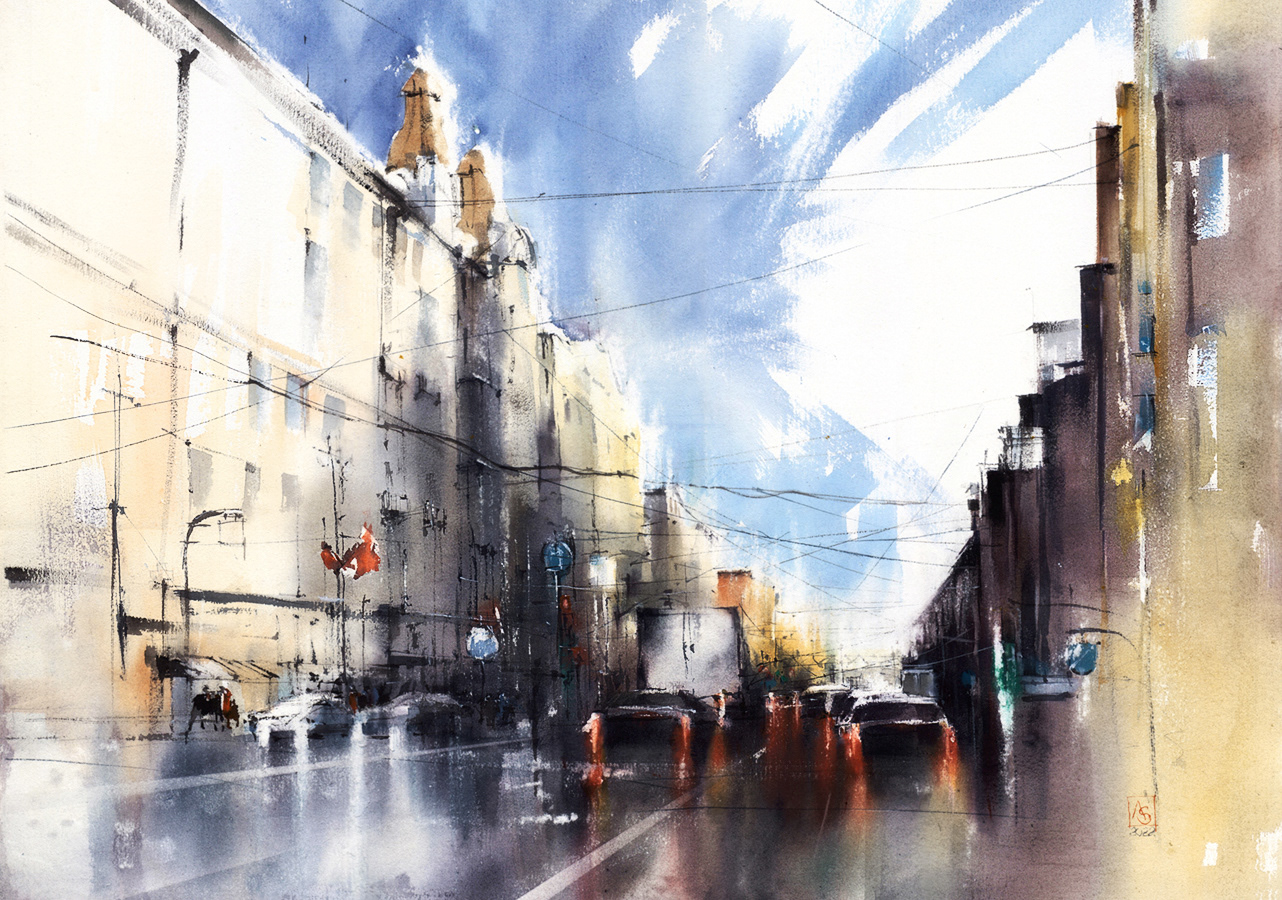 Throug the Etrnal City, 73x53 cm, available