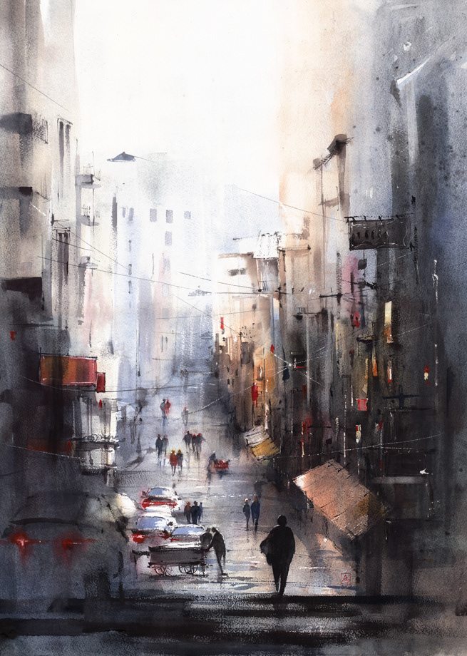 Between Dream and Reality, 56x76 cm, available