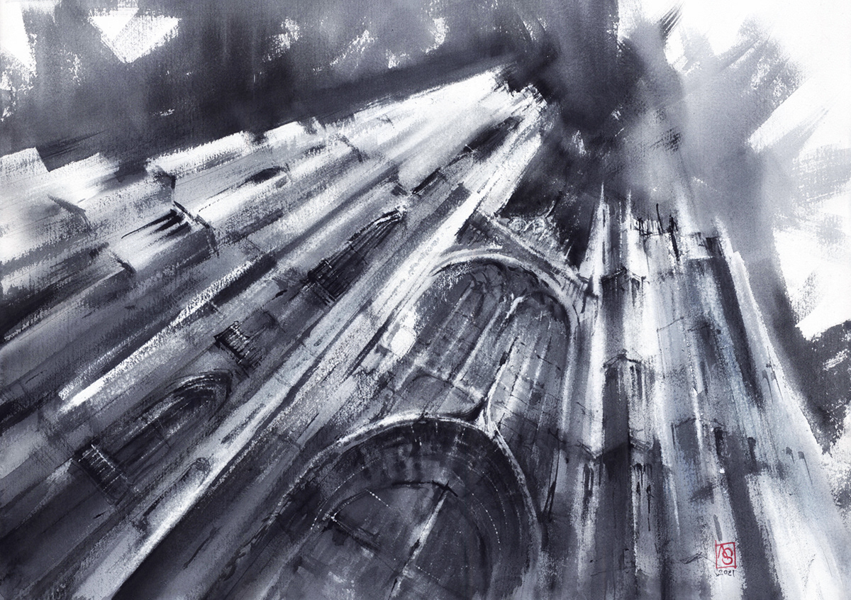 Gothic, 73x53 cm, available