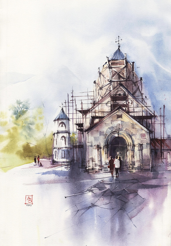 Renovation, 38x56 cm,  available