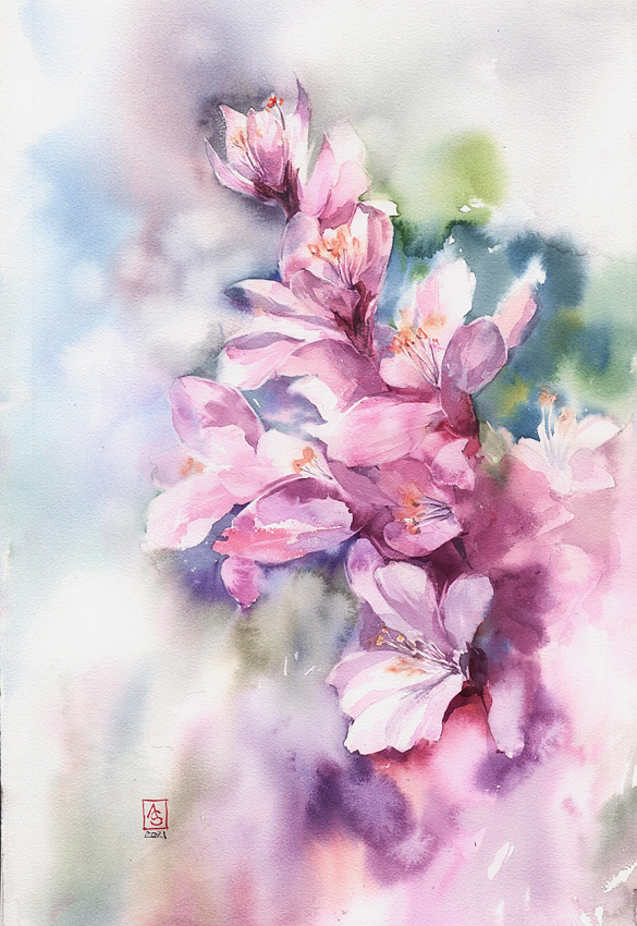 Stairway to Heaen, 38x56 cm, sold