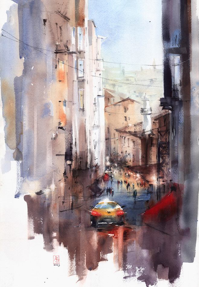 Istanbul's Postcard, 38x56 cm, available