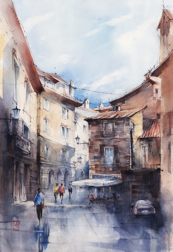 Beautiful Siena, 38x56 cm, sold